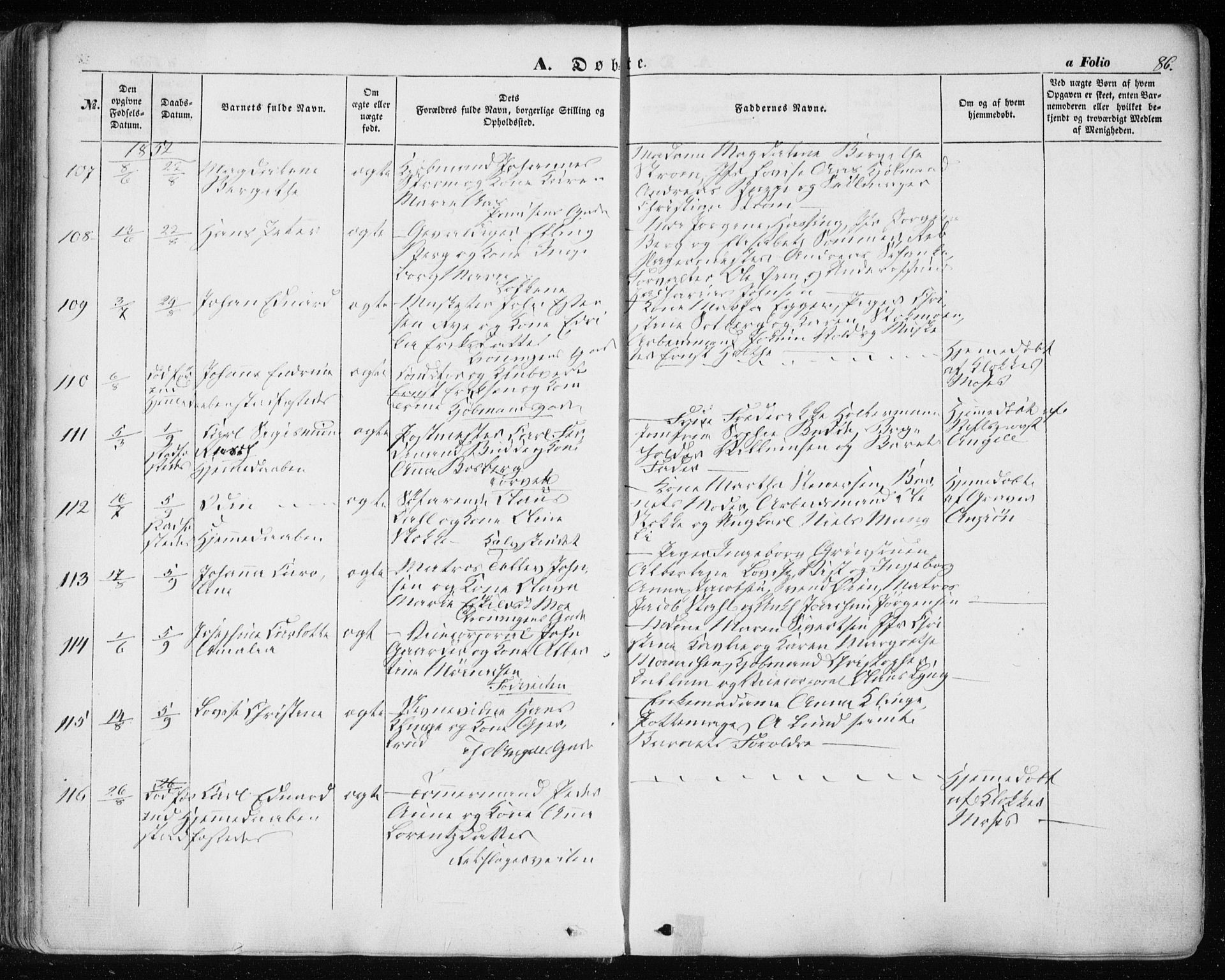 Ministerialprotokoller, klokkerbøker og fødselsregistre - Sør-Trøndelag, AV/SAT-A-1456/601/L0051: Parish register (official) no. 601A19, 1848-1857, p. 86