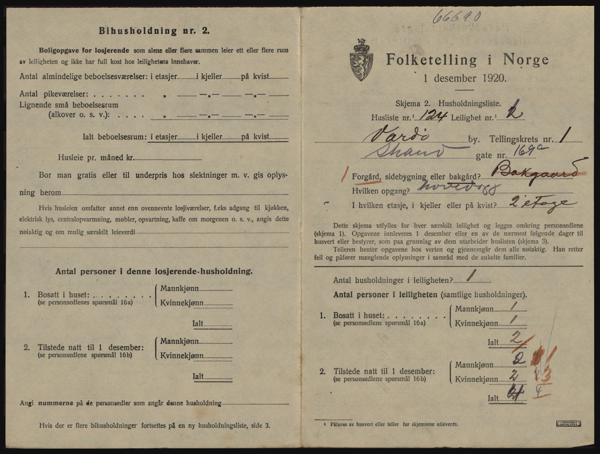 SATØ, 1920 census for Vardø, 1920, p. 1435