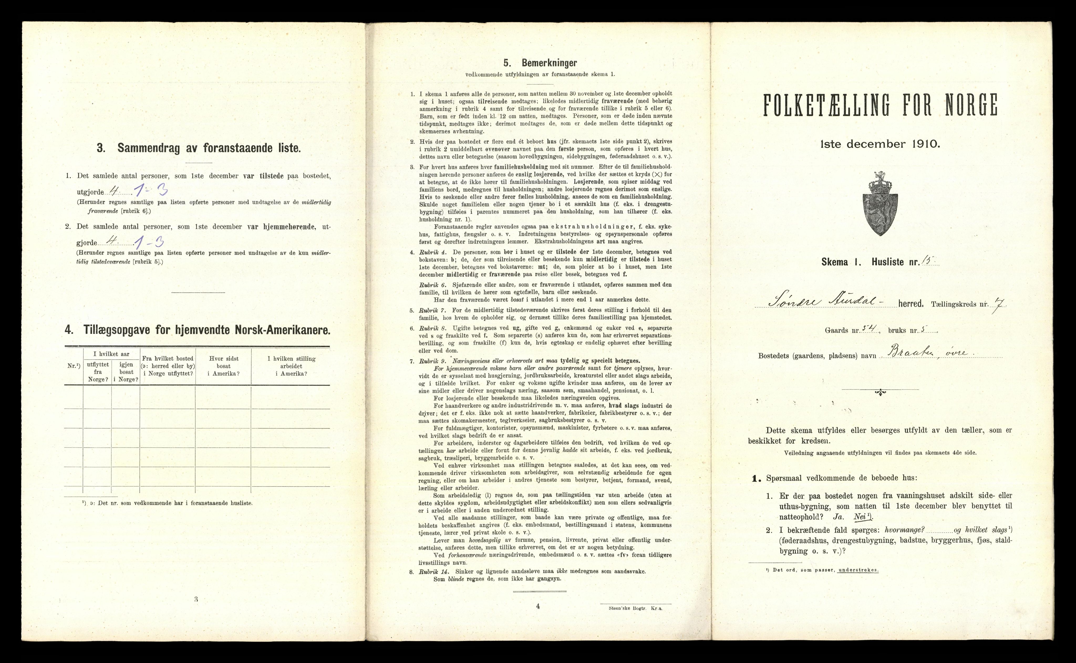 RA, 1910 census for Sør-Aurdal, 1910, p. 769