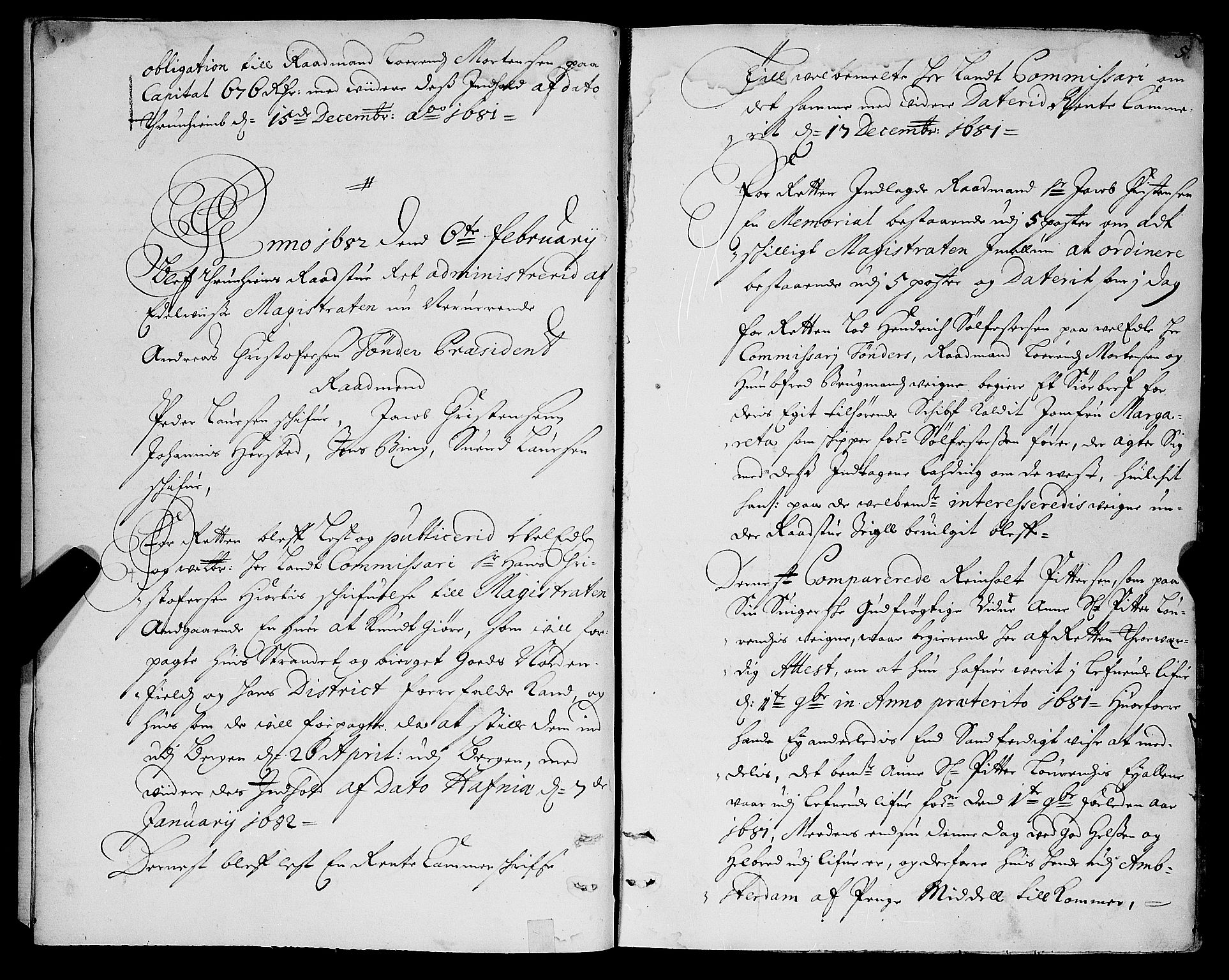 Trondheim magistrat, SAT/A-4372/A/Aa/L0002: Rådstueprotokoller, 1682-1683, p. 5