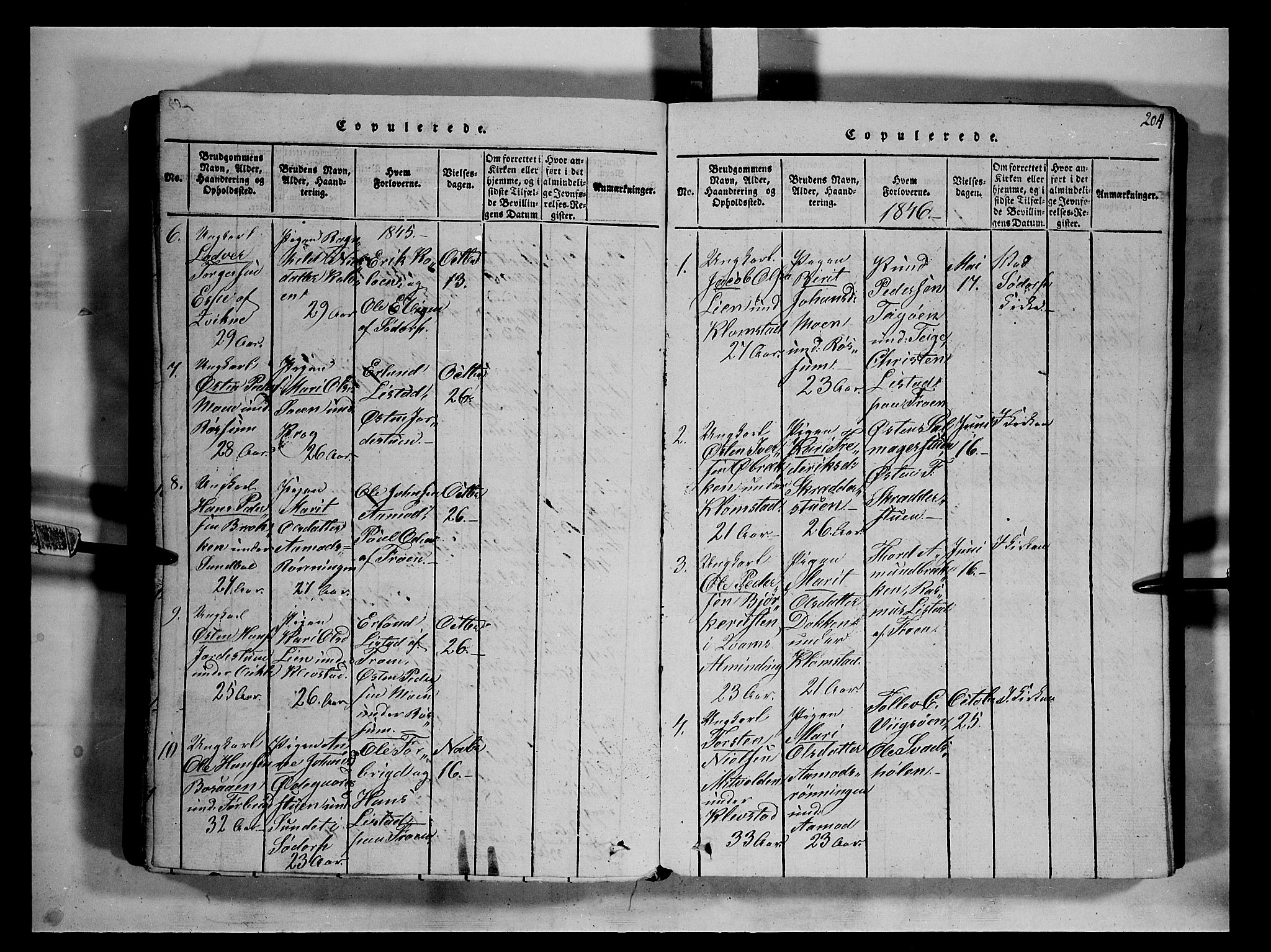 Fron prestekontor, SAH/PREST-078/H/Ha/Hab/L0002: Parish register (copy) no. 2, 1816-1850, p. 204