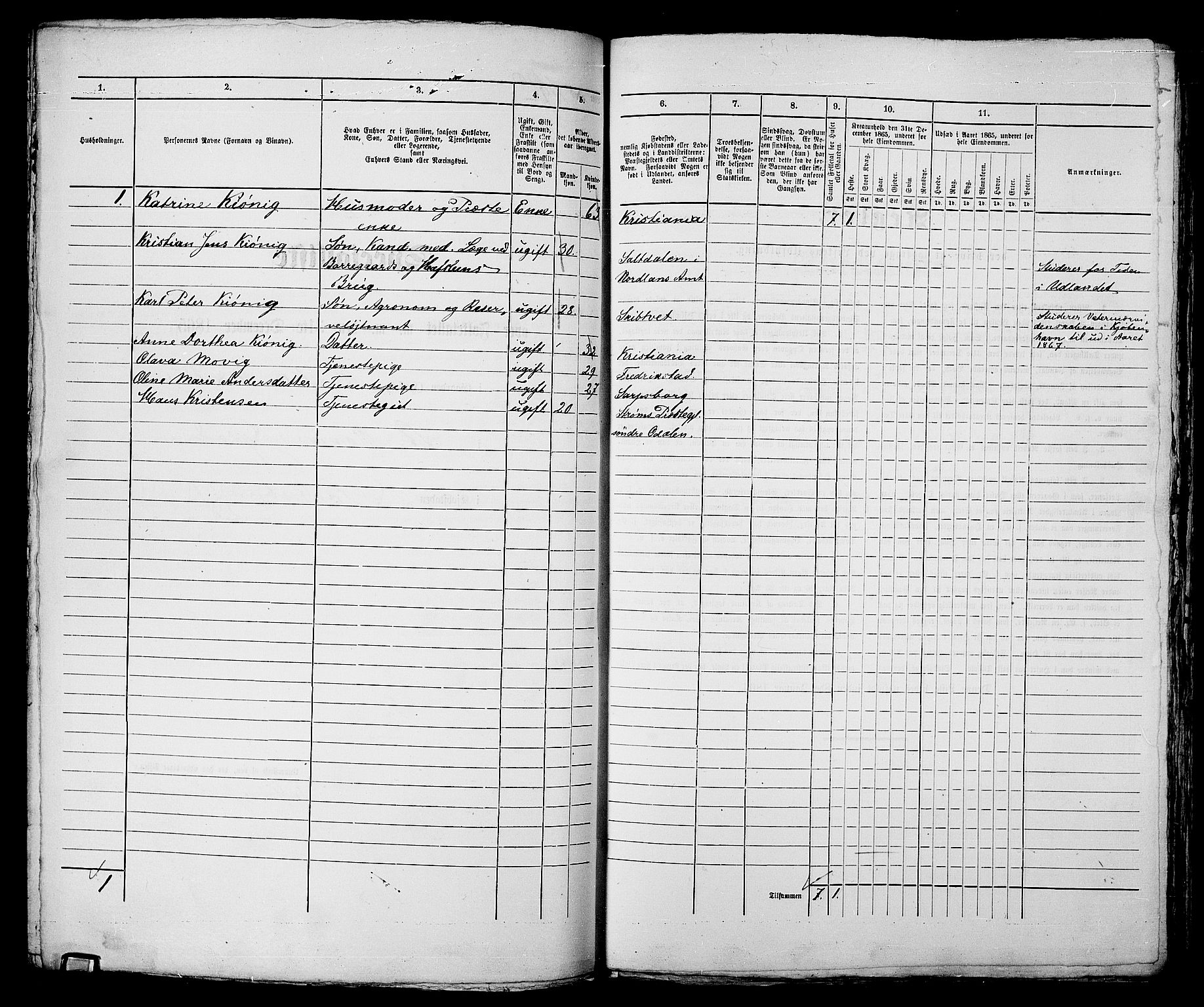 RA, 1865 census for Sarpsborg, 1865, p. 246