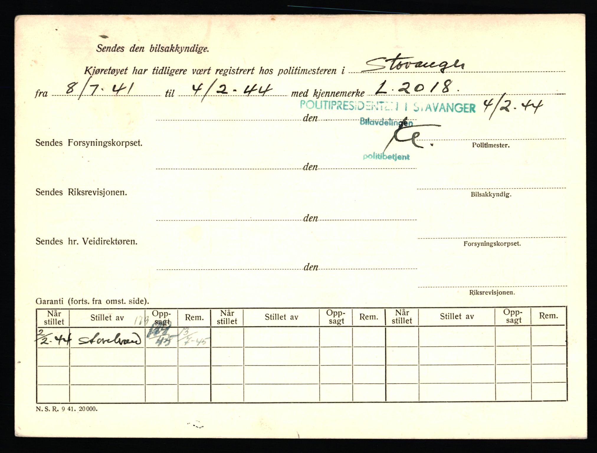 Stavanger trafikkstasjon, AV/SAST-A-101942/0/F/L0013: L-4700 - L-5079, 1930-1971, p. 18