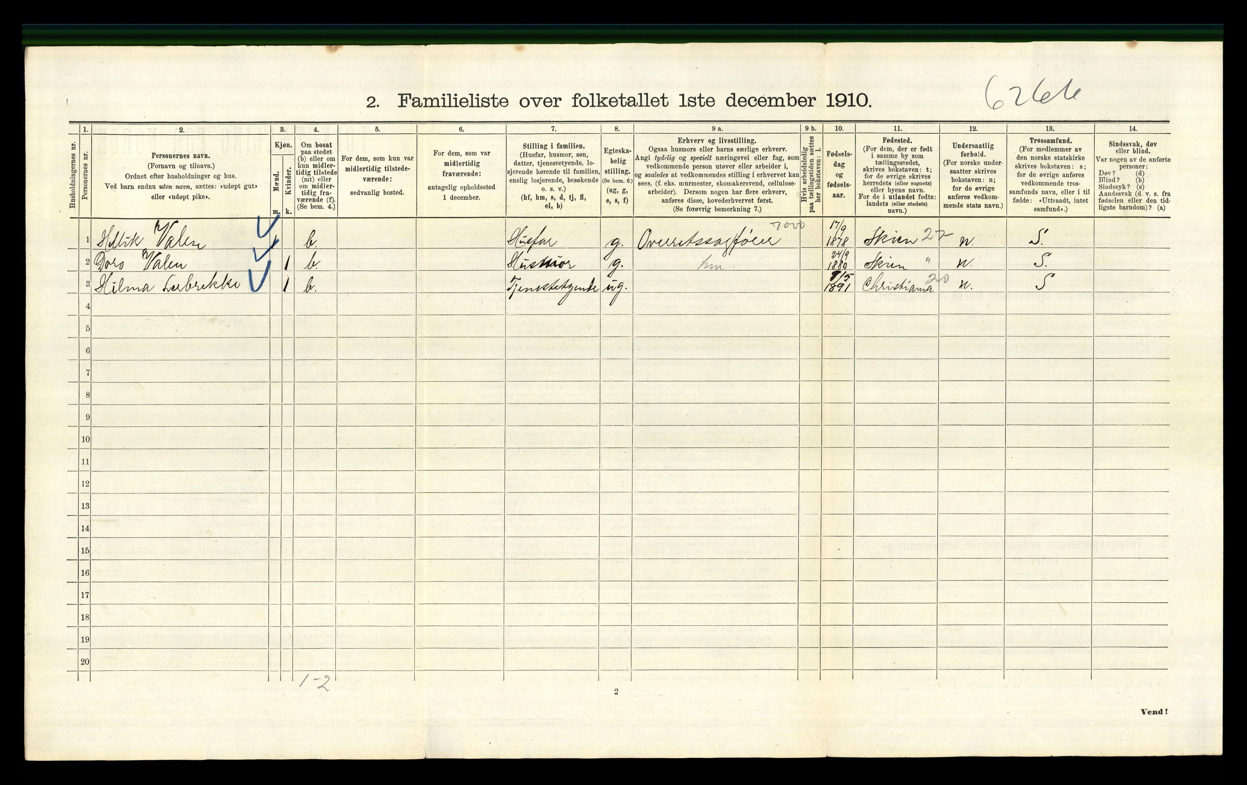 RA, 1910 census for Kristiania, 1910, p. 8926