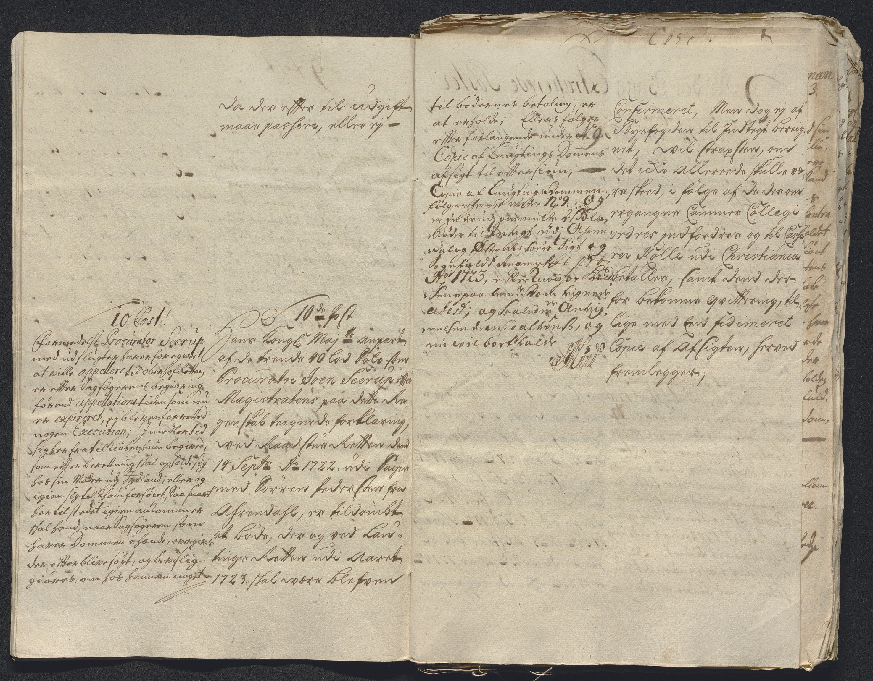 Rentekammeret inntil 1814, Reviderte regnskaper, Byregnskaper, RA/EA-4066/R/Rm/L0286: [M19] Sikt og sakefall, 1719-1727, p. 242