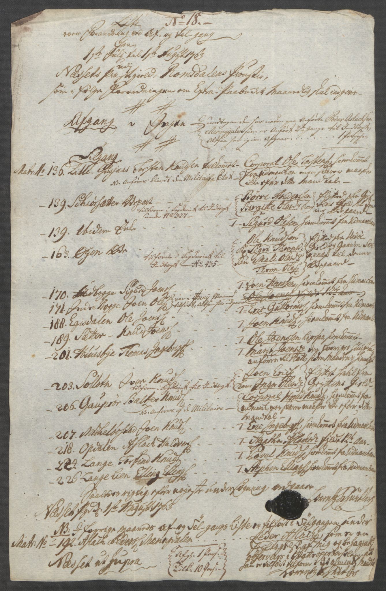 Rentekammeret inntil 1814, Reviderte regnskaper, Fogderegnskap, AV/RA-EA-4092/R55/L3730: Ekstraskatten Romsdal, 1762-1763, p. 399