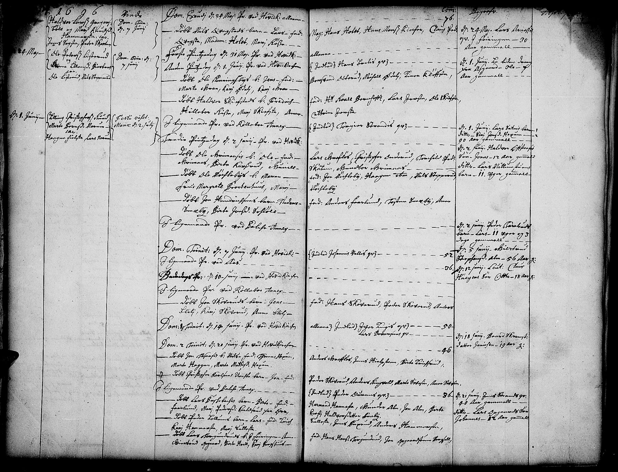 Toten prestekontor, AV/SAH-PREST-102/H/Ha/Haa/L0001: Parish register (official) no. 1, 1695-1713, p. 14