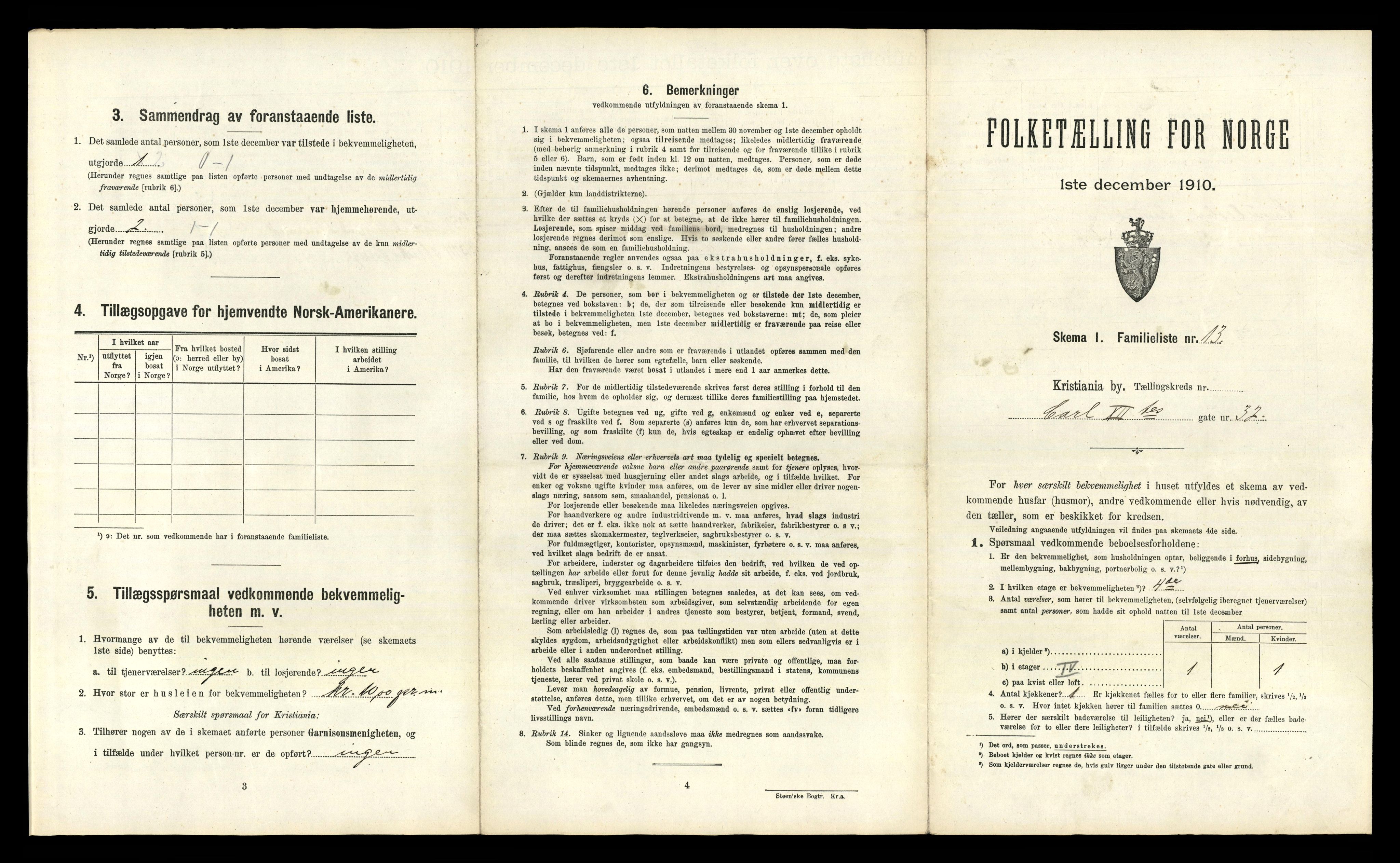 RA, 1910 census for Kristiania, 1910, p. 47463