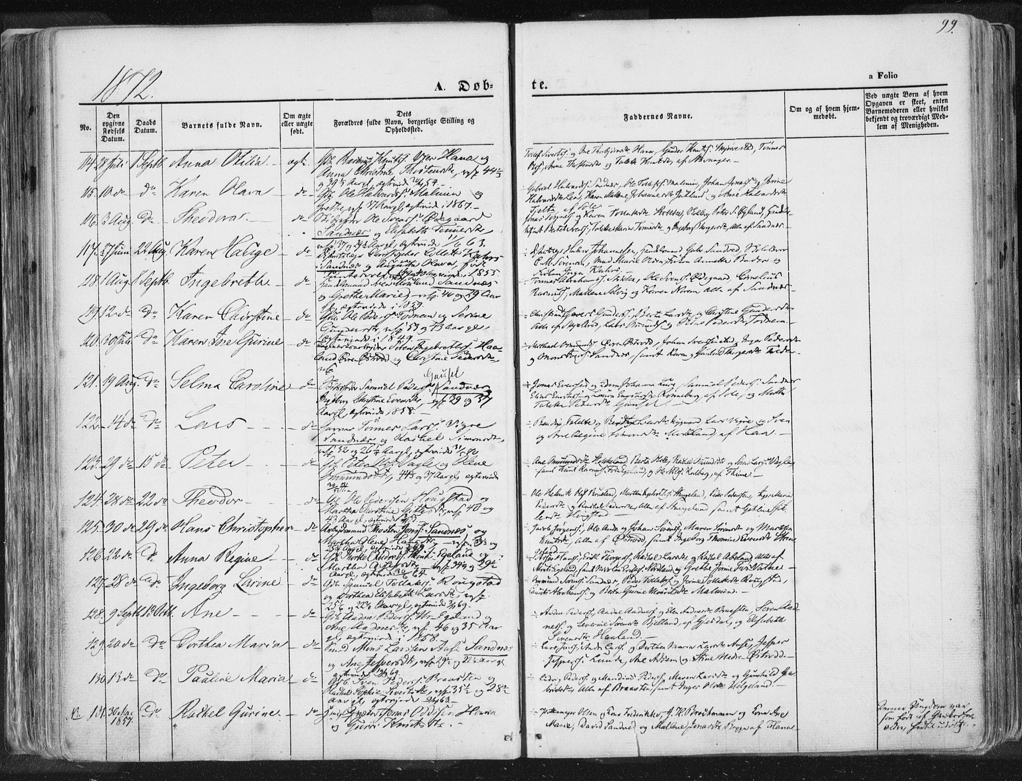 Høyland sokneprestkontor, AV/SAST-A-101799/001/30BA/L0010: Parish register (official) no. A 9.1, 1857-1877, p. 99