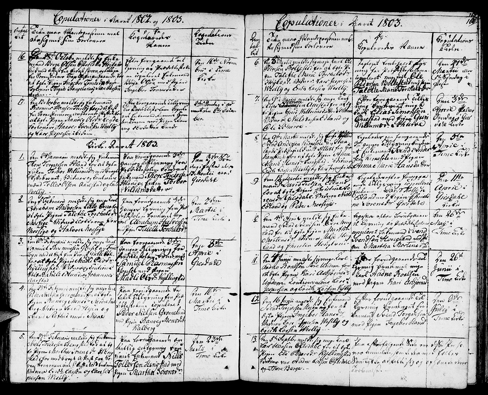 Lye sokneprestkontor, SAST/A-101794/001/30BA/L0002: Parish register (official) no. A 2, 1799-1817, p. 166