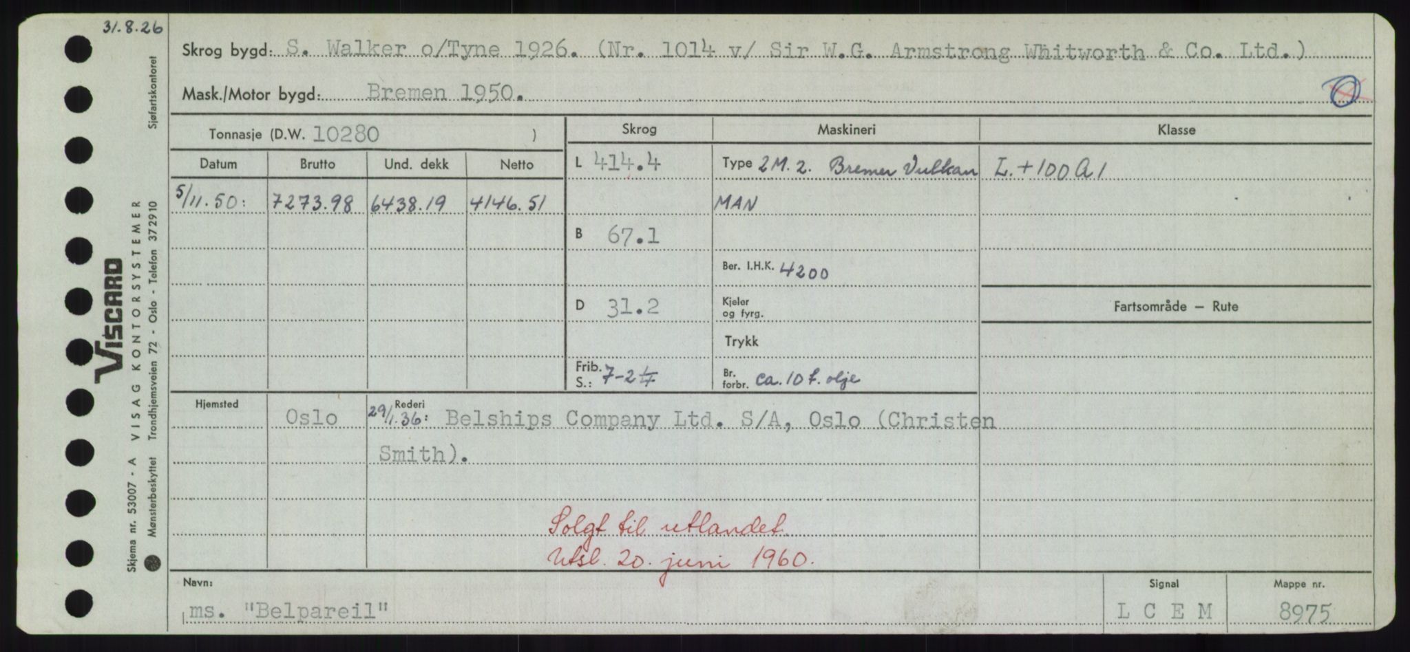 Sjøfartsdirektoratet med forløpere, Skipsmålingen, AV/RA-S-1627/H/Hd/L0003: Fartøy, B-Bev, p. 569