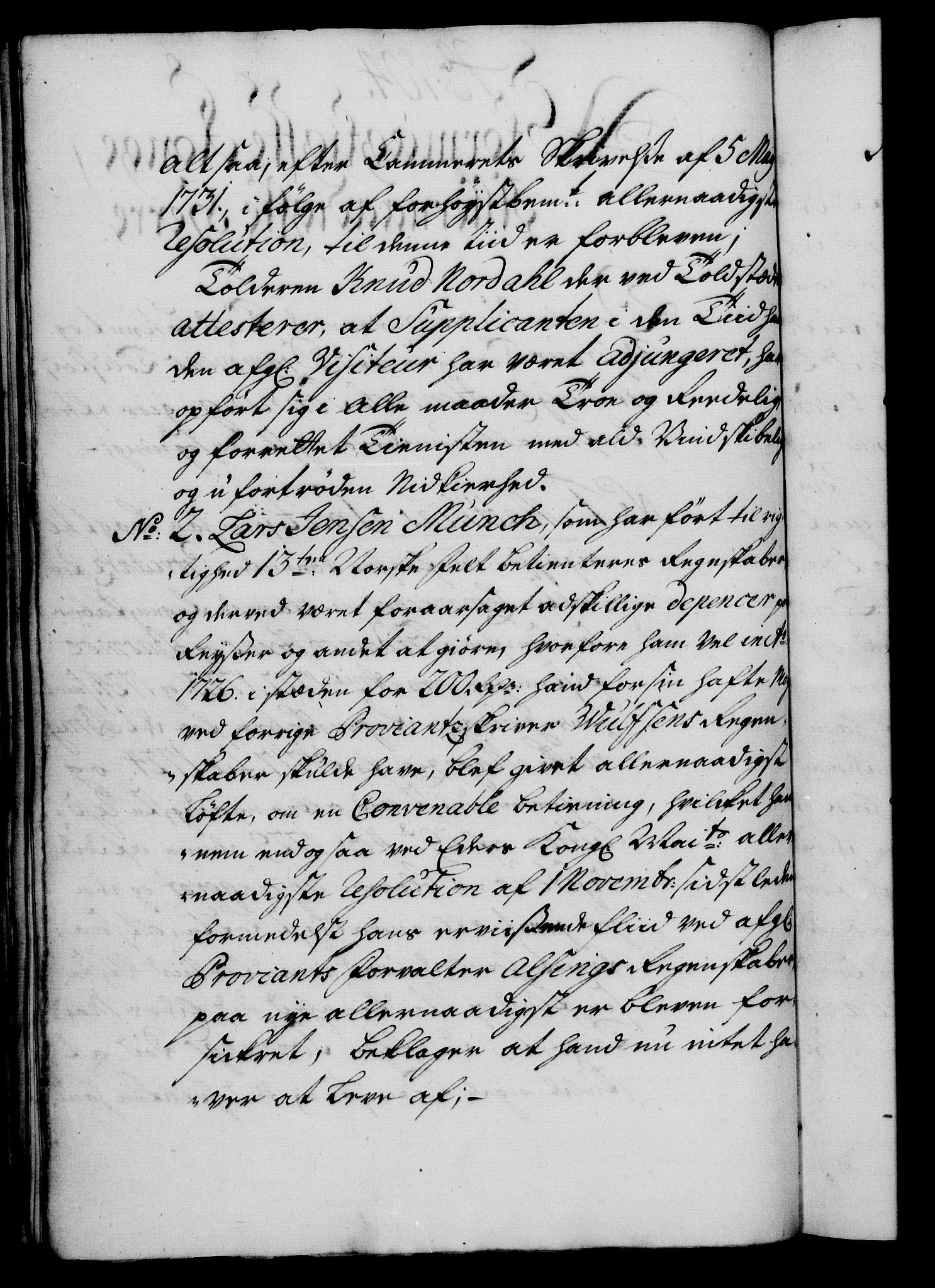 Rentekammeret, Kammerkanselliet, AV/RA-EA-3111/G/Gf/Gfa/L0017: Norsk relasjons- og resolusjonsprotokoll (merket RK 52.17), 1734, p. 561