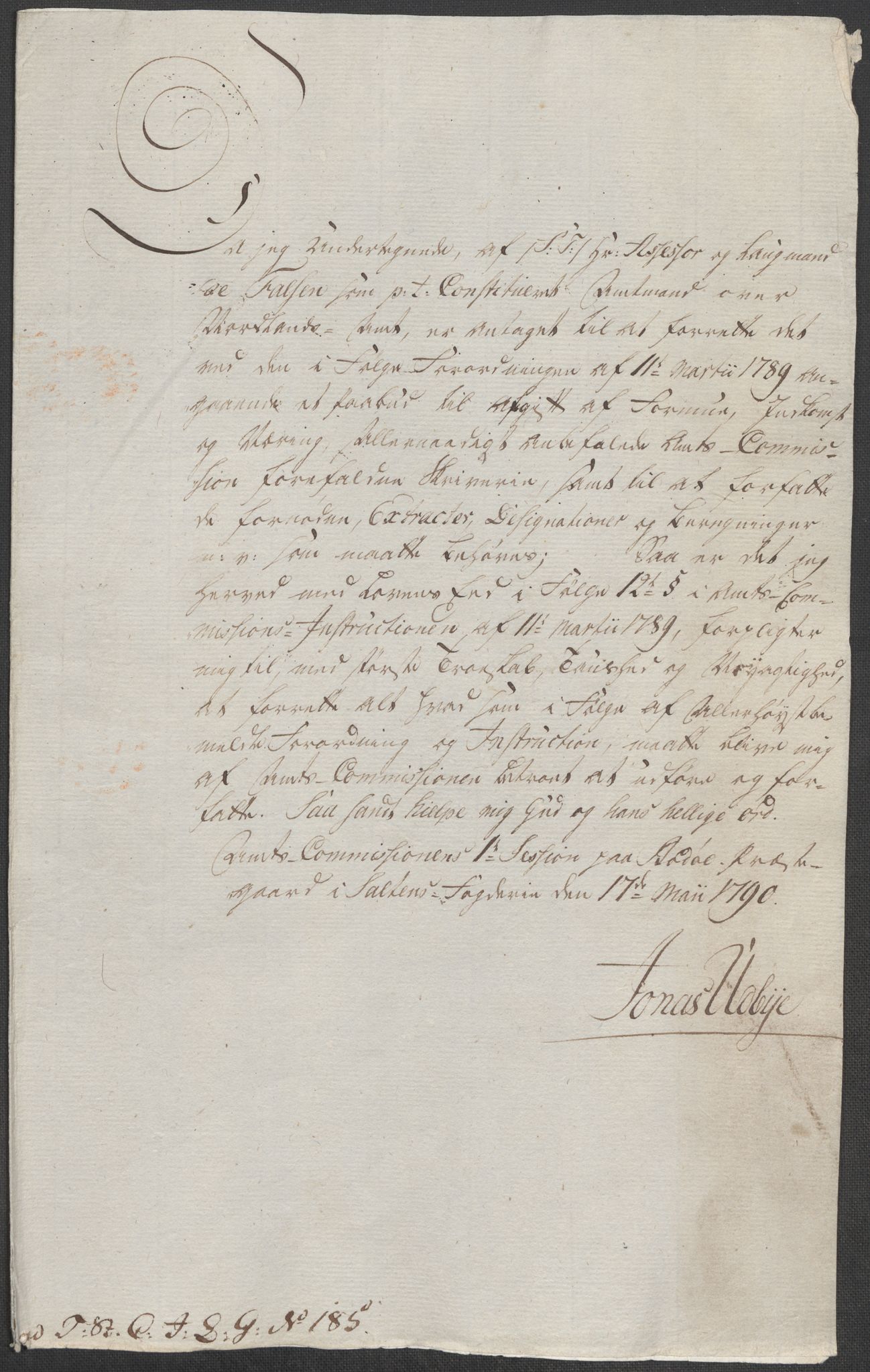 Rentekammeret inntil 1814, Reviderte regnskaper, Mindre regnskaper, AV/RA-EA-4068/Rf/Rfe/L0014: Helgeland fogderi, 1789, p. 185
