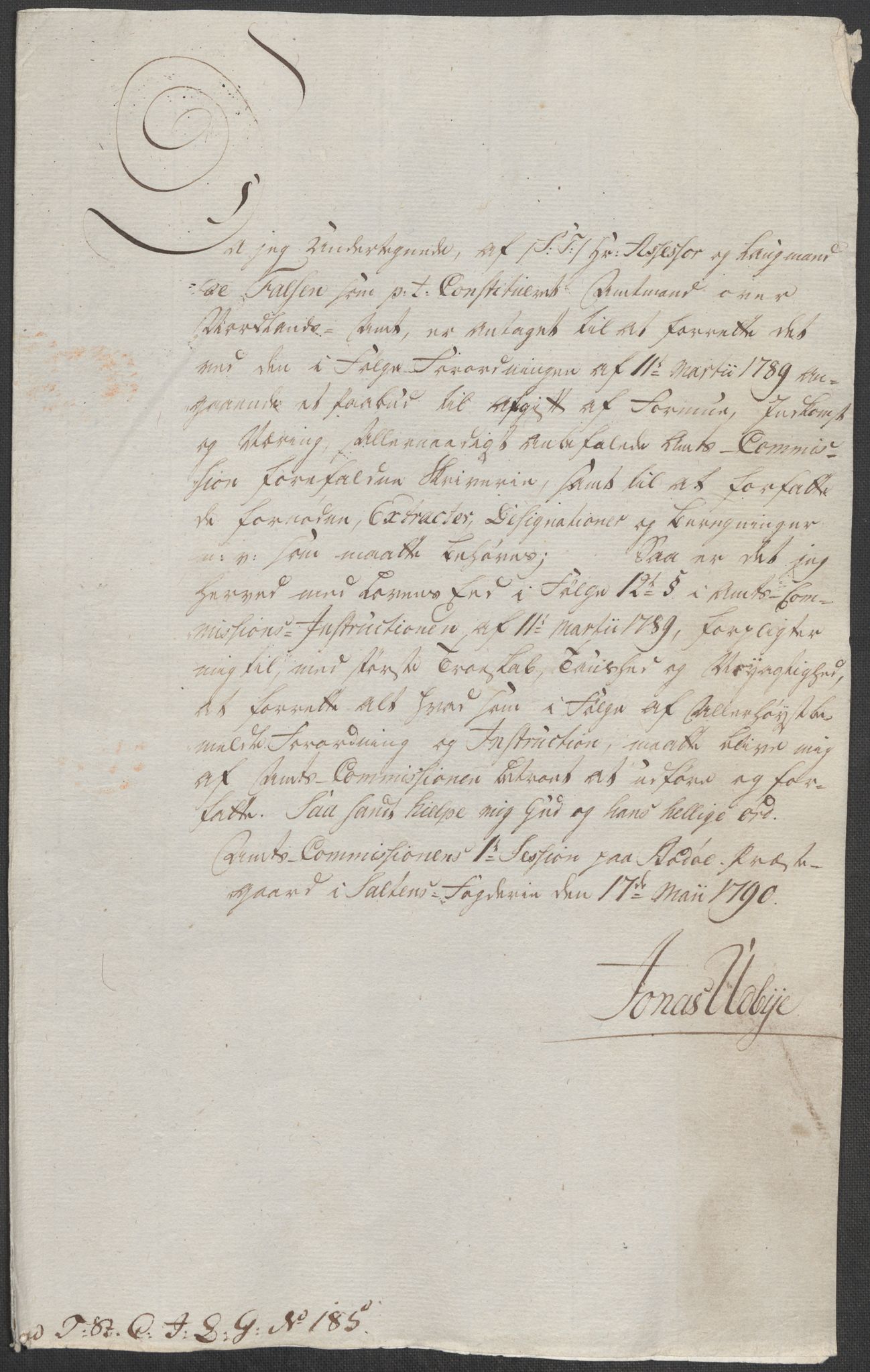 Rentekammeret inntil 1814, Reviderte regnskaper, Mindre regnskaper, RA/EA-4068/Rf/Rfe/L0014: Helgeland fogderi, 1789, p. 185