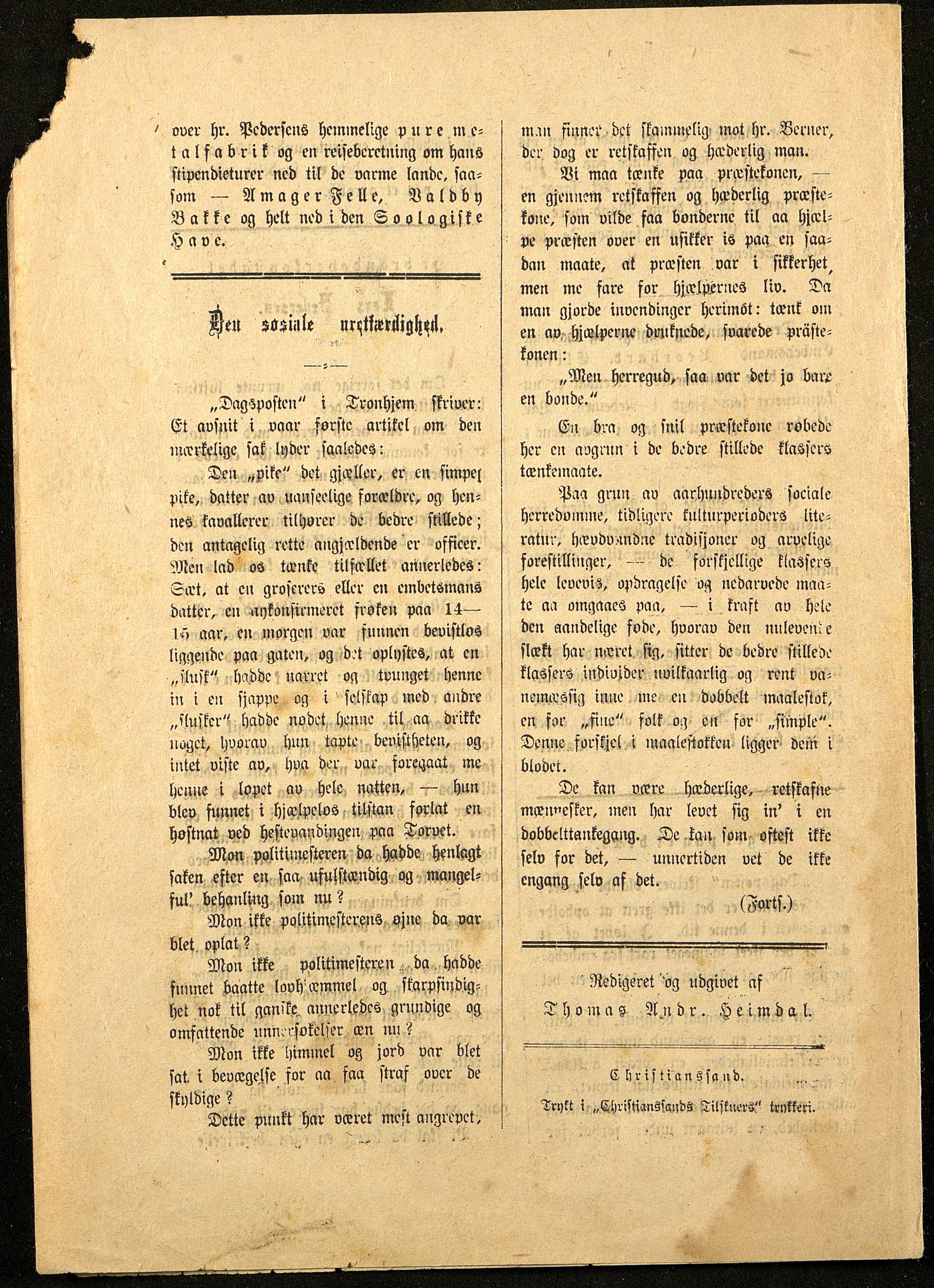 Spidskuglen, AAKS/PA-2823/X/L0001/0002: Spidskuglen / Årg. 1888, nr. 1–11, 16, 38, 43–46, 1888