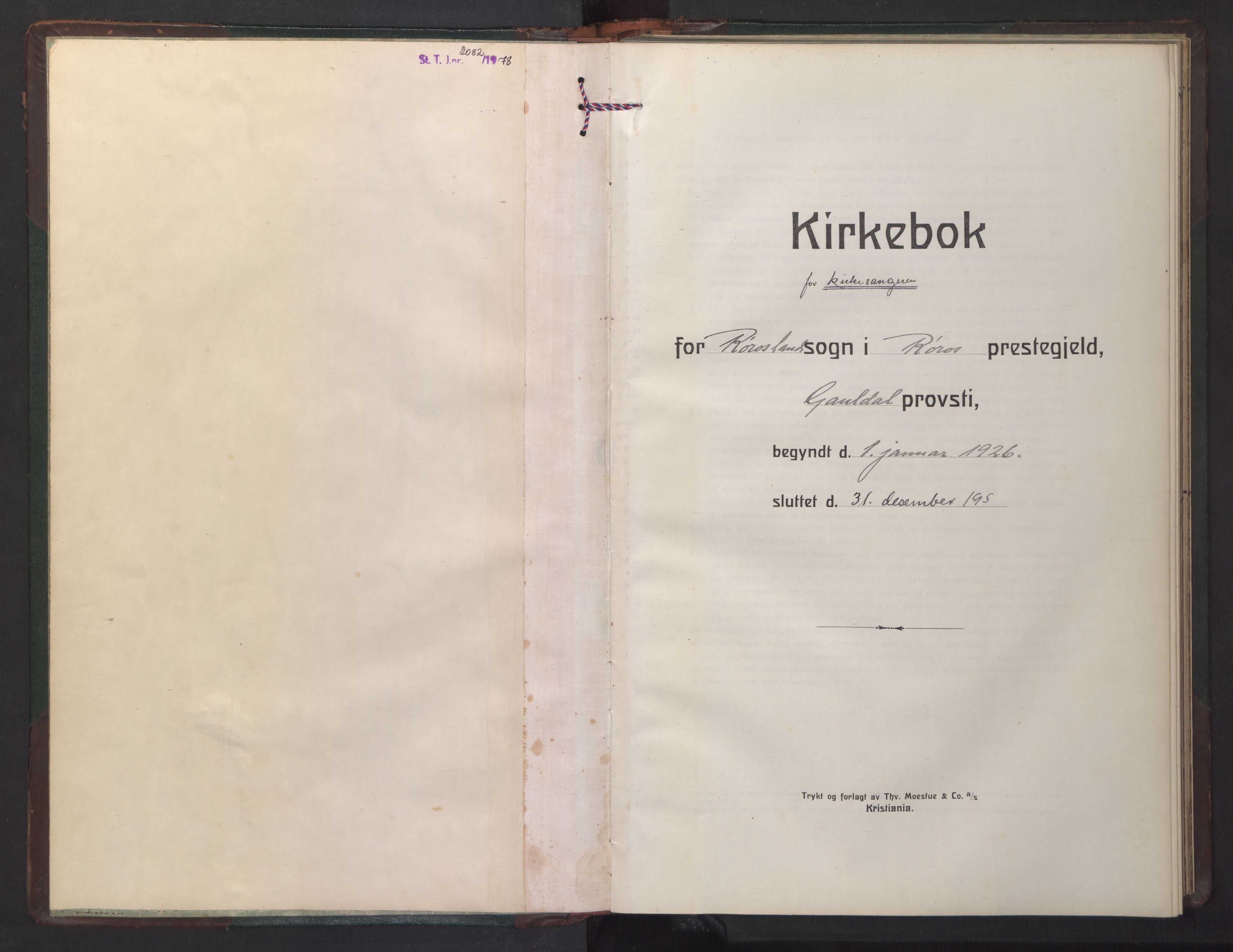 Ministerialprotokoller, klokkerbøker og fødselsregistre - Sør-Trøndelag, SAT/A-1456/681/L0944: Parish register (copy) no. 681C08, 1926-1954