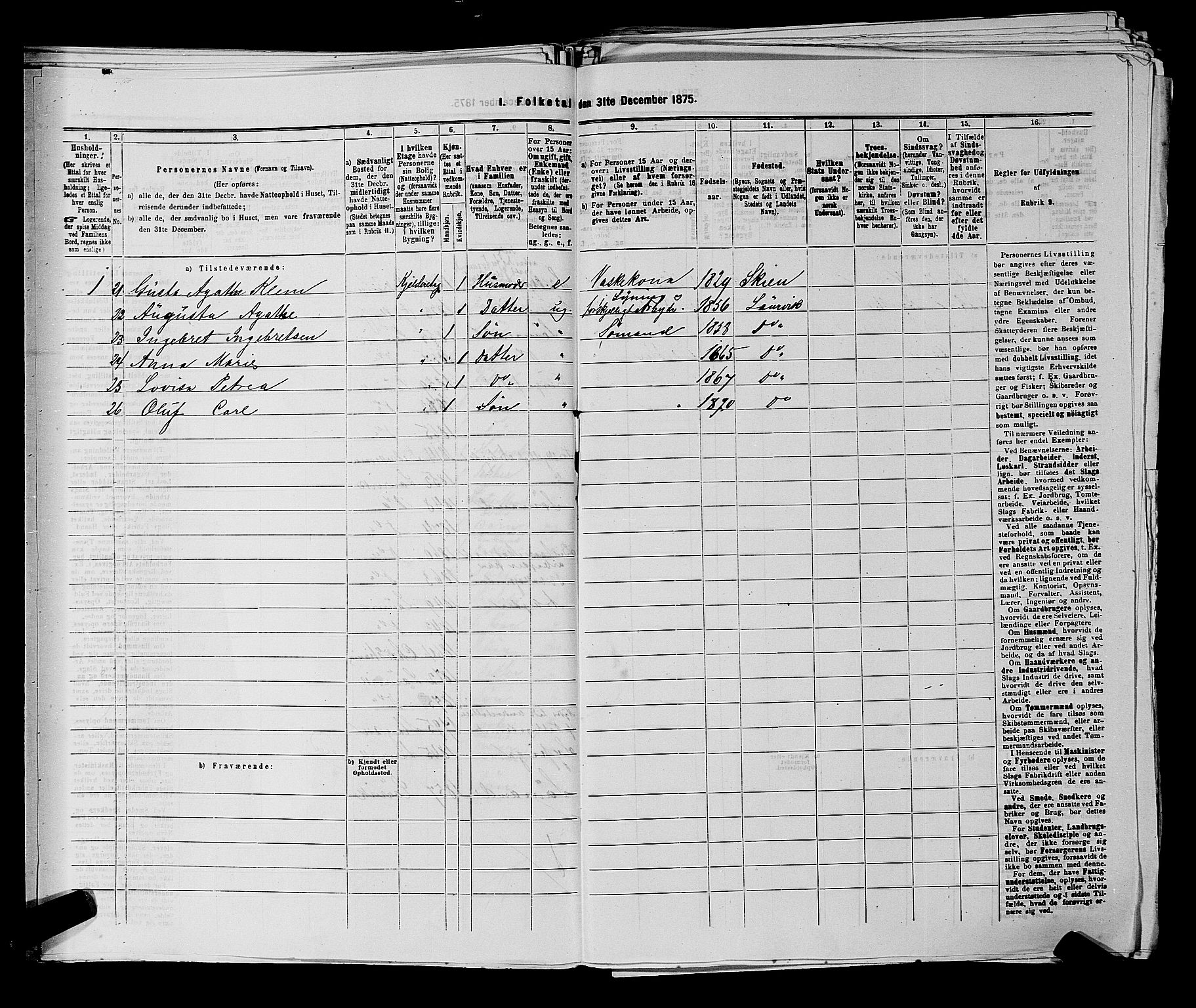SAKO, 1875 census for 0707P Larvik, 1875, p. 578