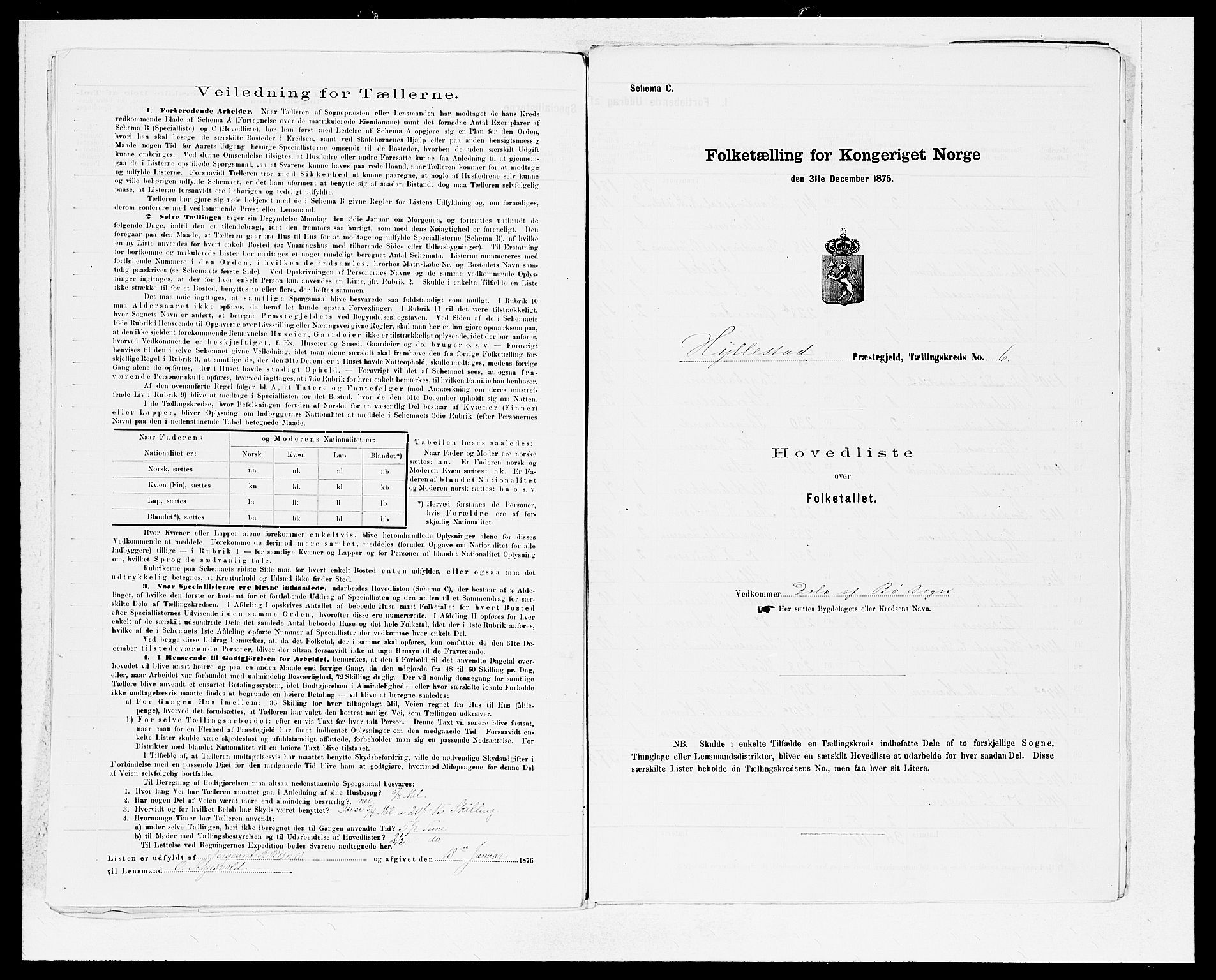 SAB, 1875 census for 1413P Hyllestad, 1875, p. 12