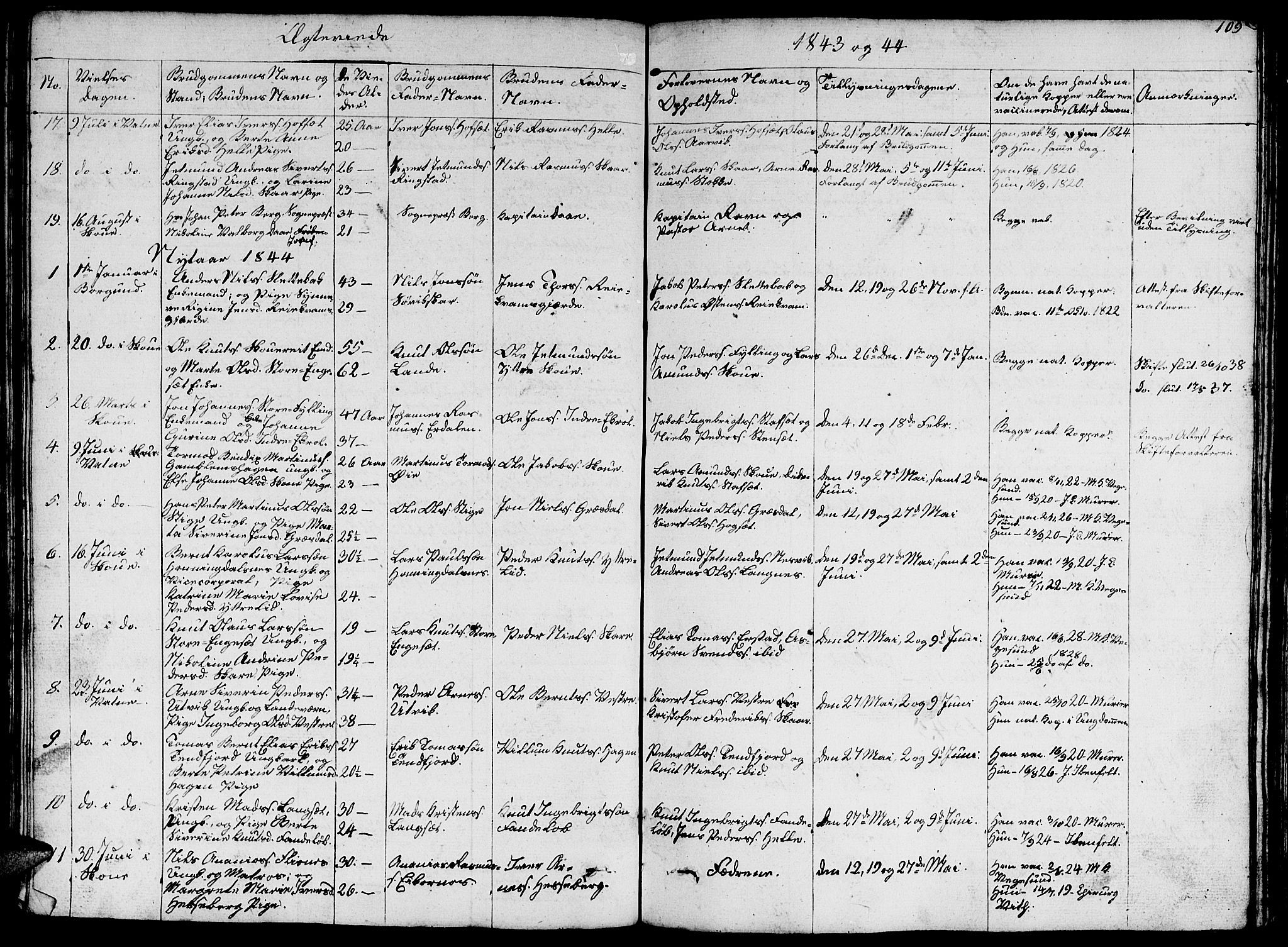 Ministerialprotokoller, klokkerbøker og fødselsregistre - Møre og Romsdal, SAT/A-1454/524/L0362: Parish register (copy) no. 524C03, 1840-1854, p. 109