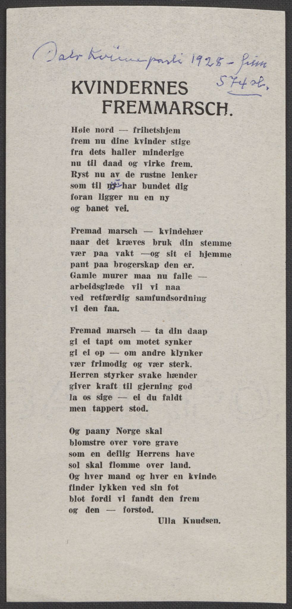 Oslo Kvinneparti, AV/RA-PA-0305/F/L0001/0001: Forhandlingsprotokoll, korrespondanse, medlemslister m.m. / Protokoll for Oslo Kvinneparti, 1927-1974, p. 92