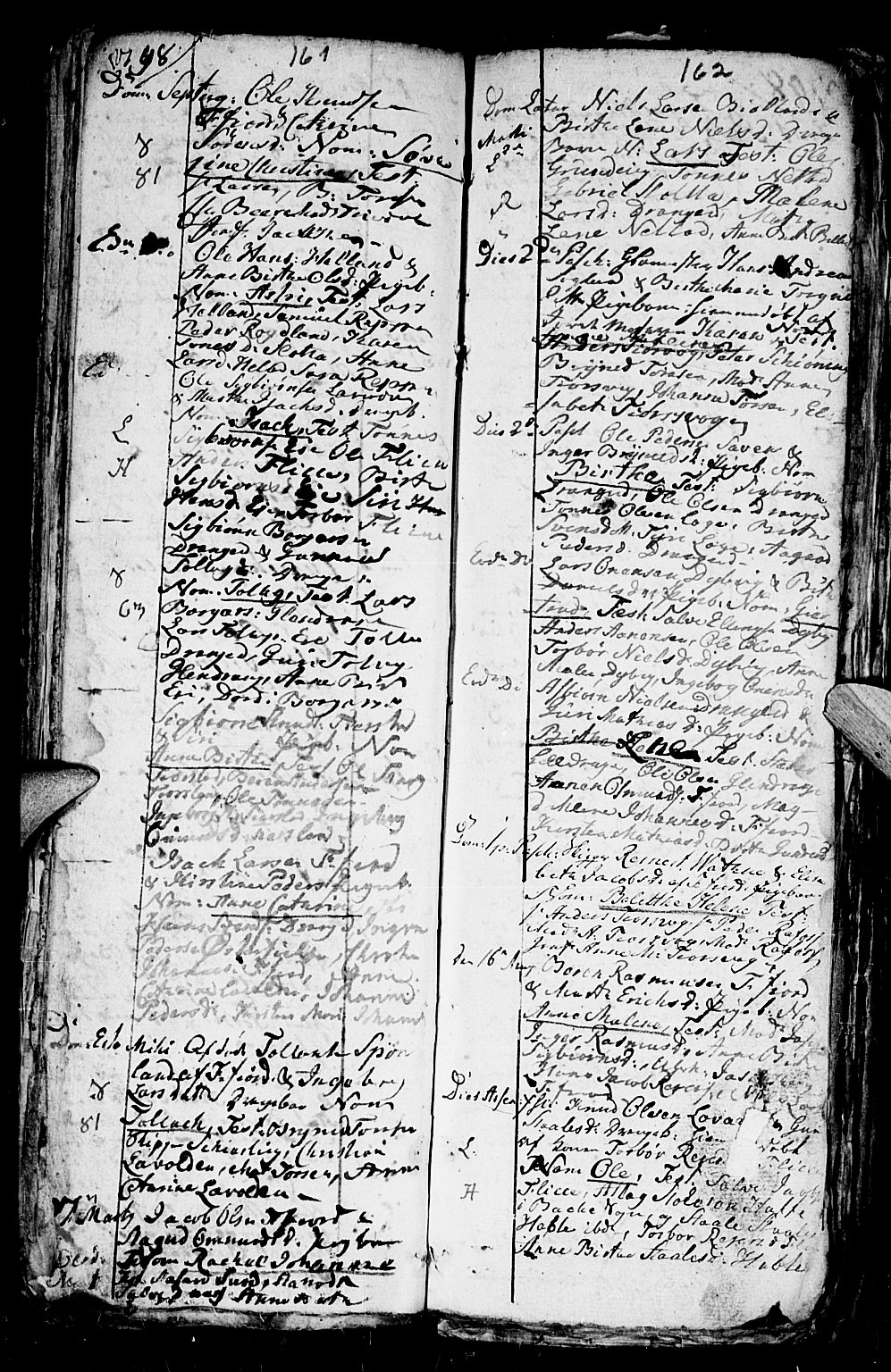 Flekkefjord sokneprestkontor, SAK/1111-0012/F/Fa/Fac/L0001: Parish register (official) no. A 1, 1773-1806, p. 161-162