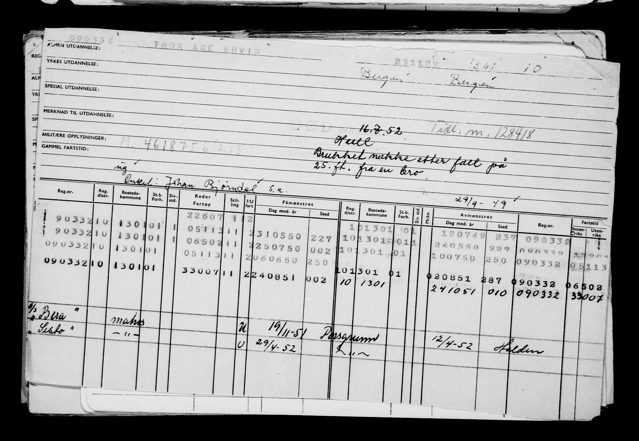 Direktoratet for sjømenn, AV/RA-S-3545/G/Gb/L0212: Hovedkort, 1922, p. 492