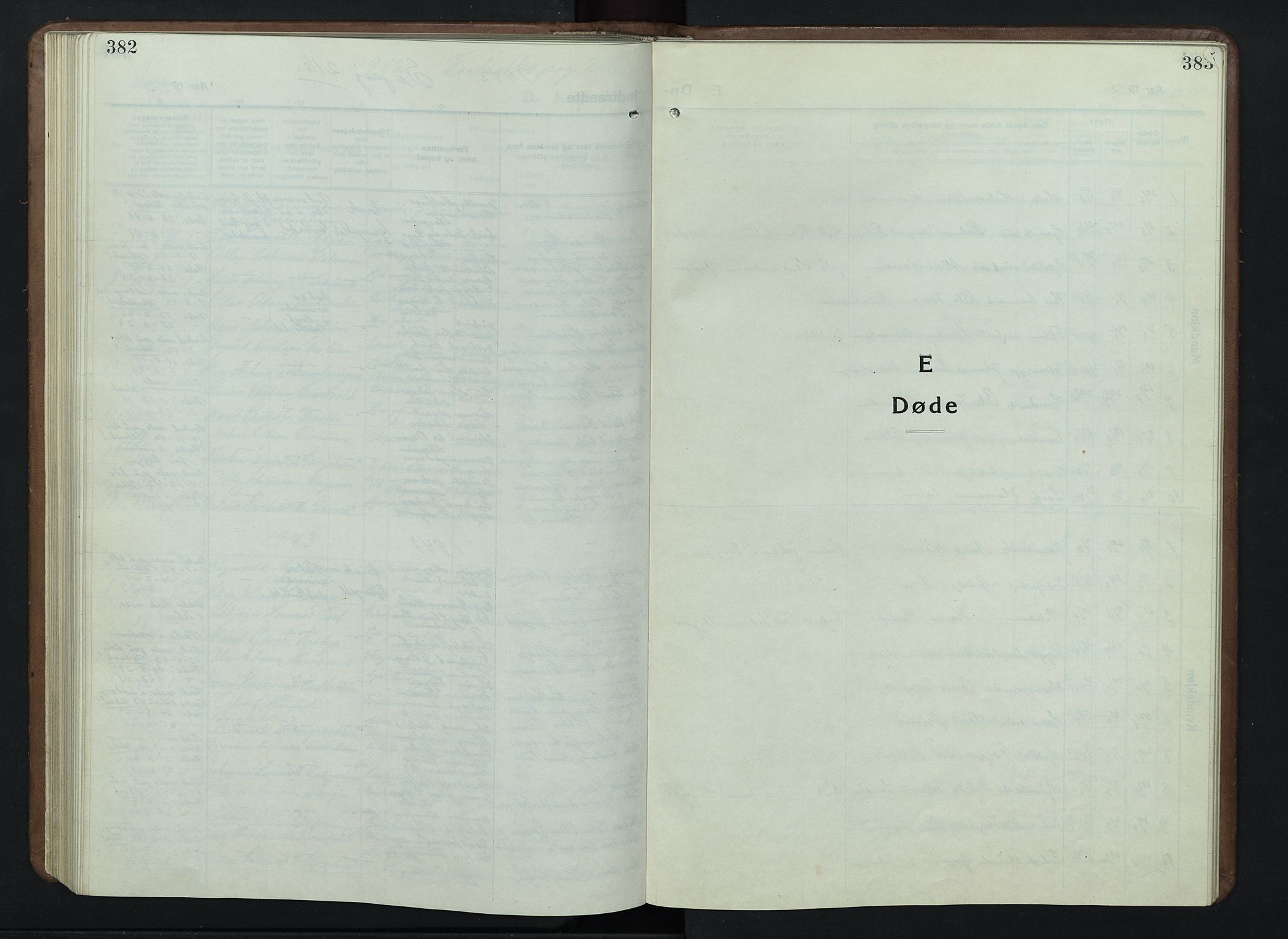 Nord-Fron prestekontor, SAH/PREST-080/H/Ha/Hab/L0007: Parish register (copy) no. 7, 1915-1946, p. 382-383