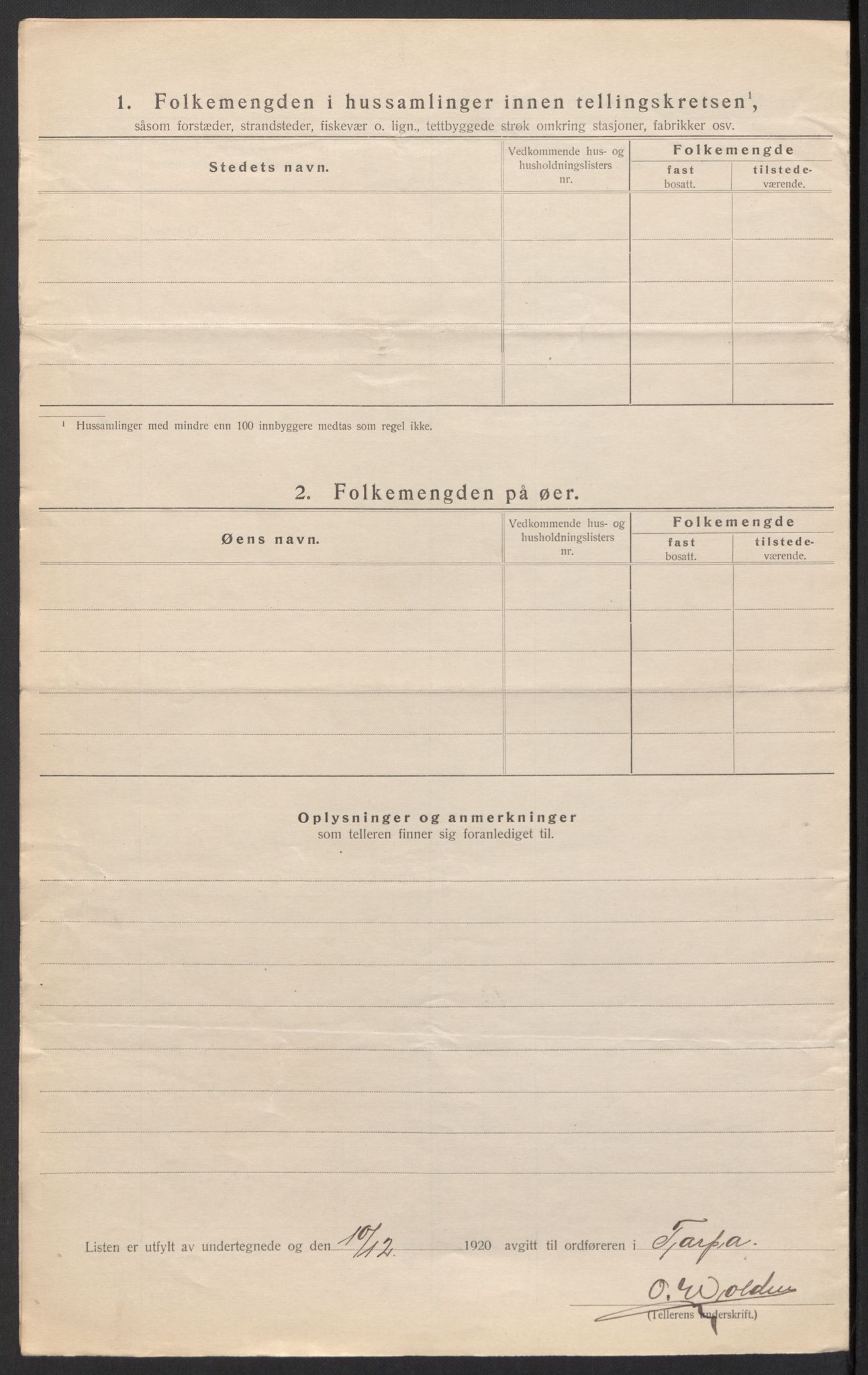 SAH, 1920 census for Torpa, 1920, p. 11