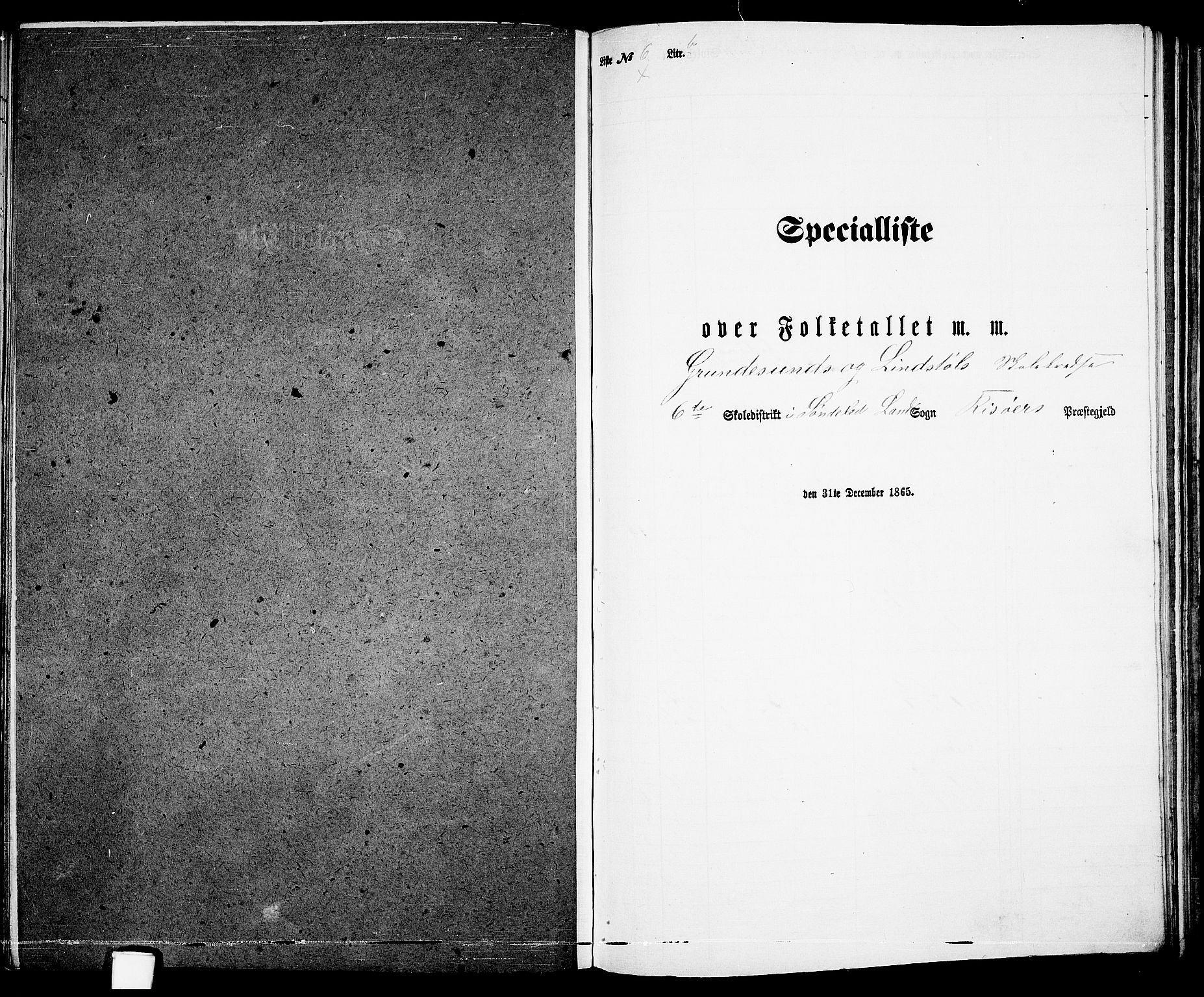 RA, 1865 census for Risør/Søndeled, 1865, p. 112