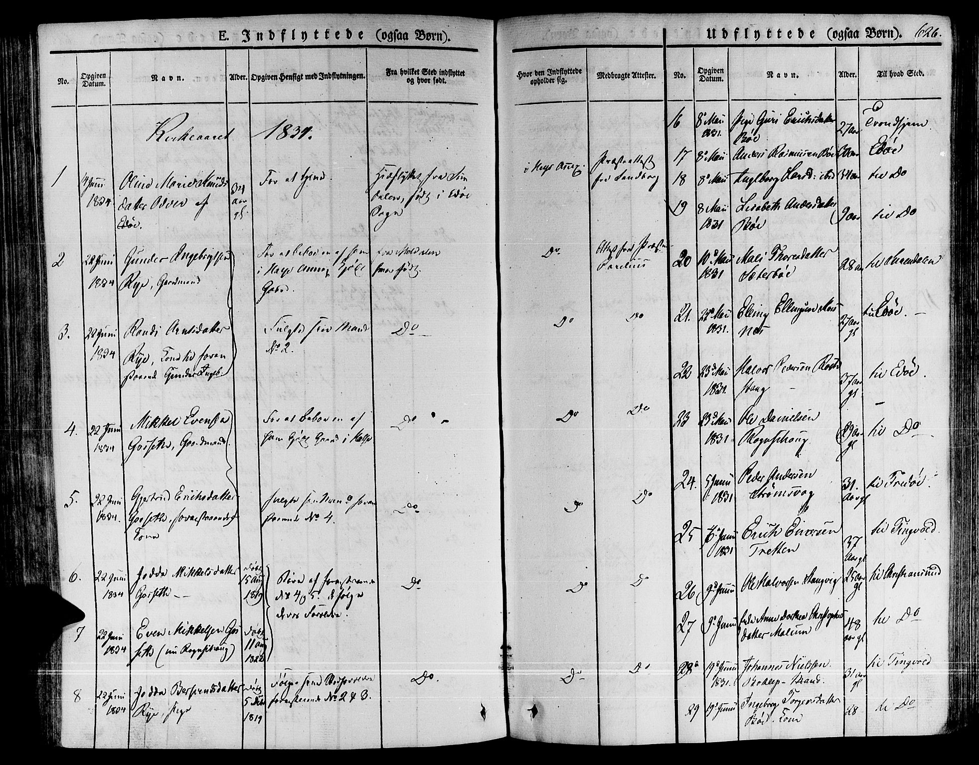 Ministerialprotokoller, klokkerbøker og fødselsregistre - Møre og Romsdal, SAT/A-1454/592/L1024: Parish register (official) no. 592A03 /1, 1831-1849, p. 626