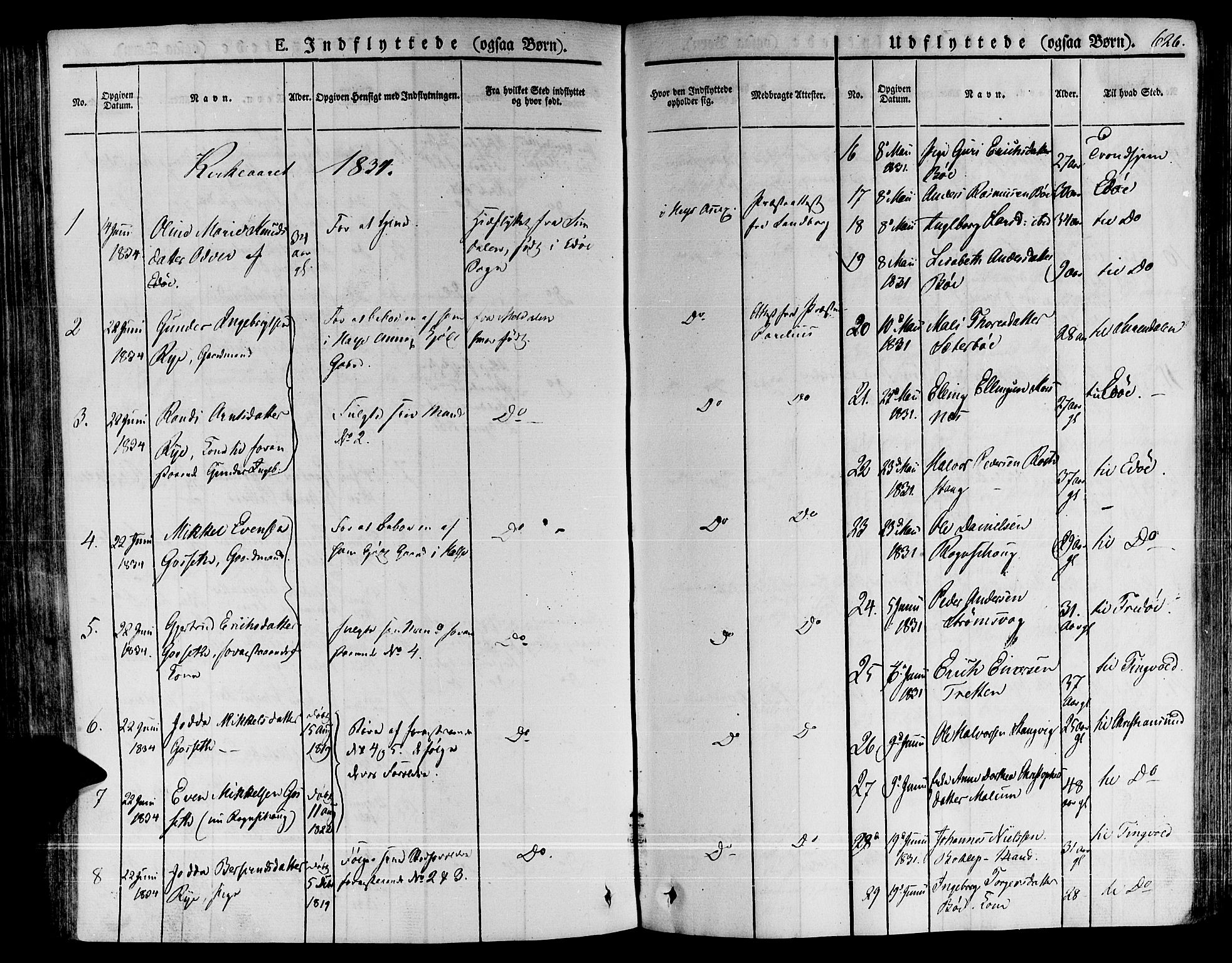 Ministerialprotokoller, klokkerbøker og fødselsregistre - Møre og Romsdal, AV/SAT-A-1454/592/L1024: Parish register (official) no. 592A03 /1, 1831-1849, p. 626