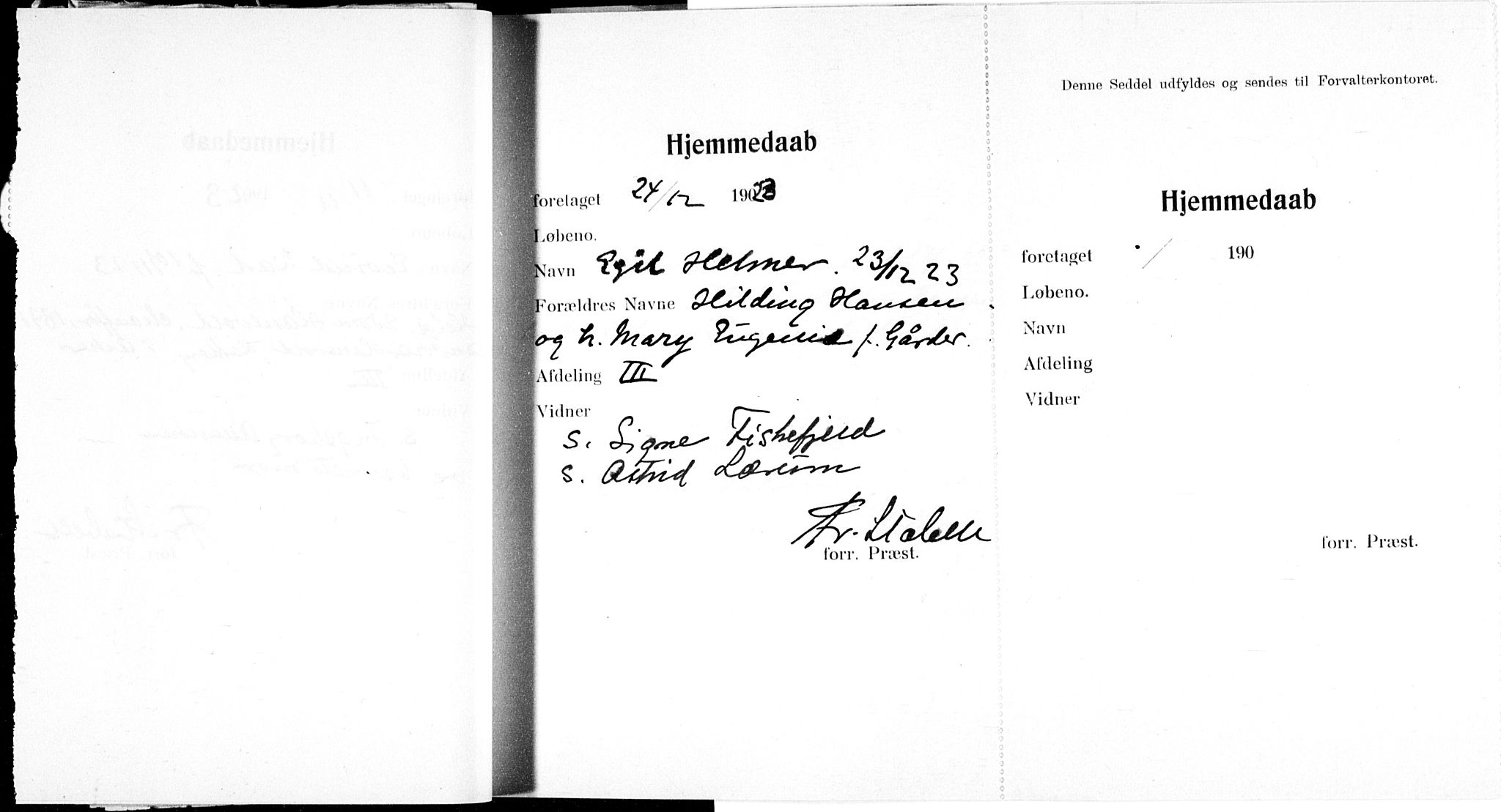 Ullevål sykehus prestekontor Kirkebøker, AV/SAO-A-10542a/K/Ka/L0004: Baptism register no. 4, 1906-1926