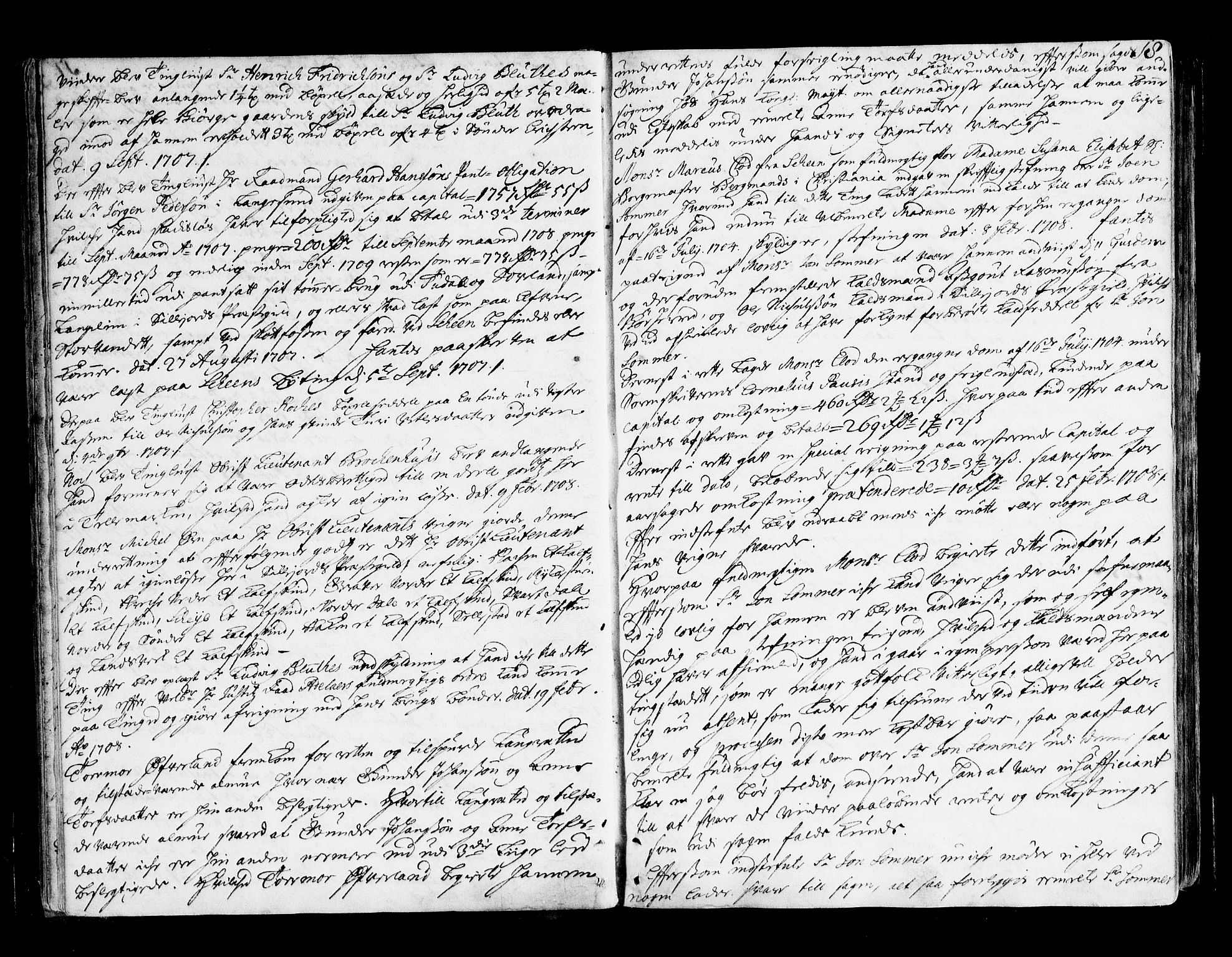 Øvre Telemark østfjelske sorenskriveri, AV/SAKO-A-213/F/Fa/Faa/L0023: Tingbok, 1708-1712, p. 18