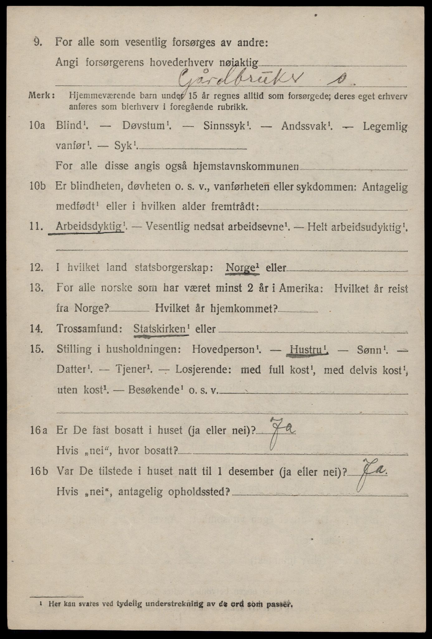 SAST, 1920 census for Skjold, 1920, p. 2097