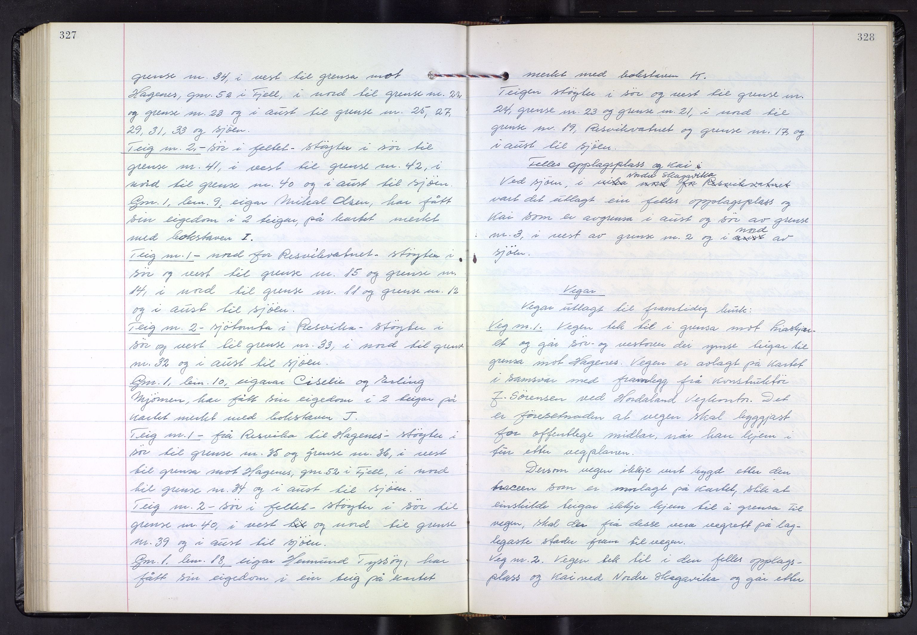 Hordaland jordskiftedøme - III Midhordland jordskiftedistrikt, AV/SAB-A-7001/A/Aa/L0037: Forhandlingsprotokoll, 1965-1970, p. 327-328