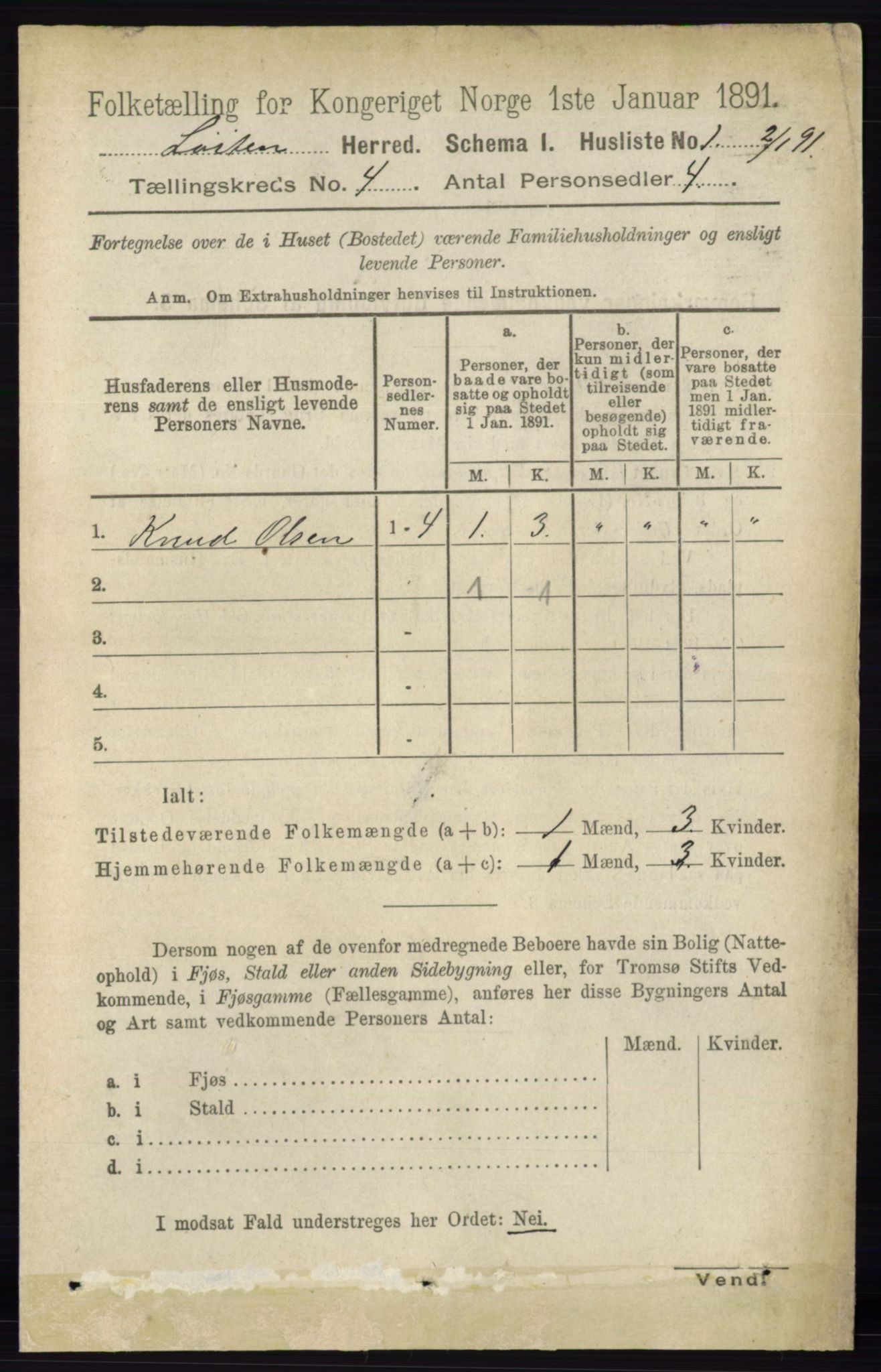 RA, 1891 census for 0415 Løten, 1891, p. 2670