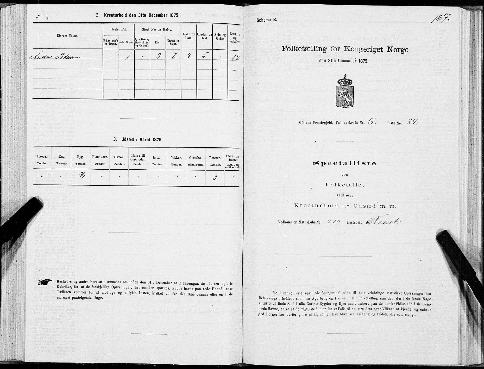 SAT, 1875 census for 1853P Ofoten, 1875, p. 4167