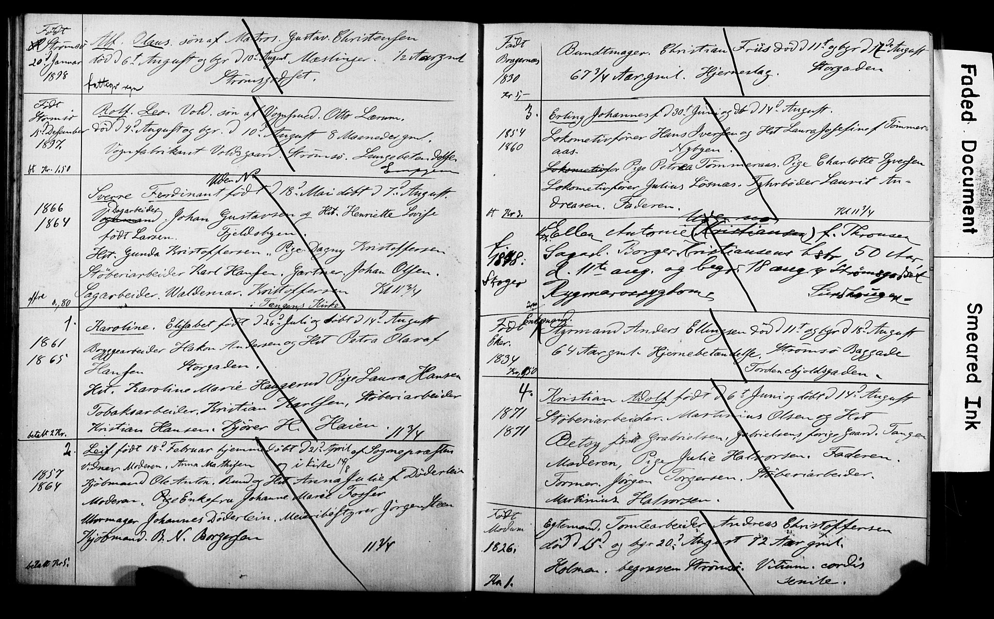 Strømsø kirkebøker, SAKO/A-246/Y/Ya/L0005: Parish register draft no. I 5, 1897-1903