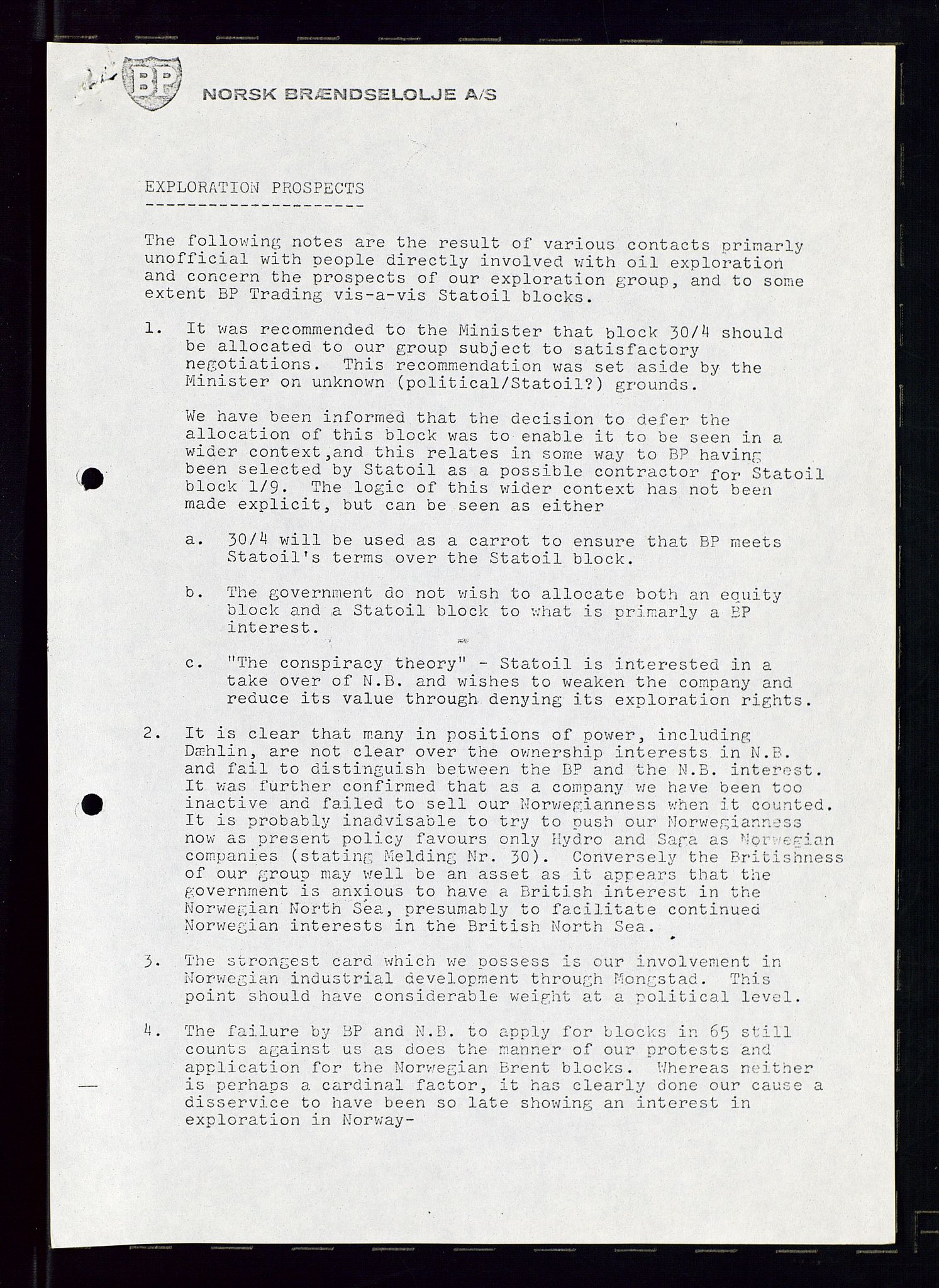 PA 1544 - Norsk Brændselolje A/S, AV/SAST-A-101965/1/A/Ab/L0006/0002: Styremøter  / Styremøter 1974, 1974, p. 38