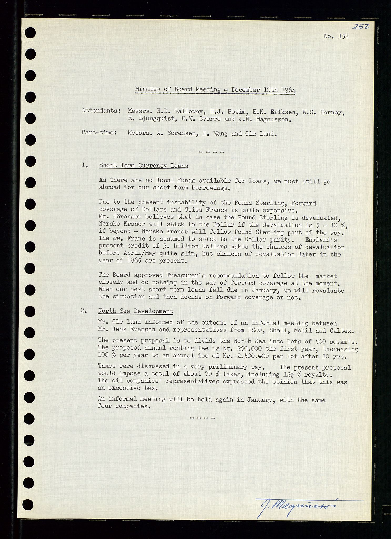 Pa 0982 - Esso Norge A/S, AV/SAST-A-100448/A/Aa/L0001/0004: Den administrerende direksjon Board minutes (styrereferater) / Den administrerende direksjon Board minutes (styrereferater), 1963-1964, p. 11