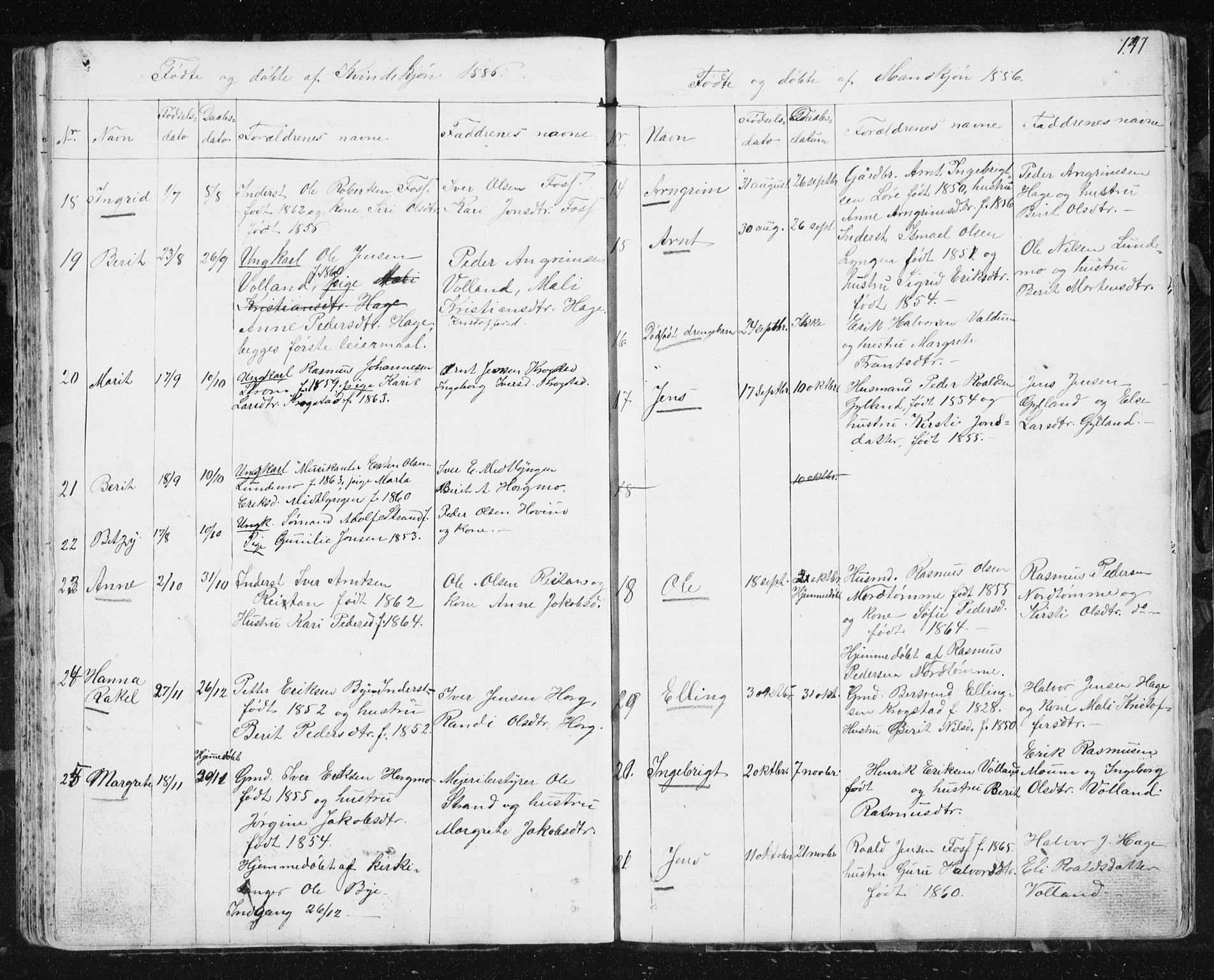 Ministerialprotokoller, klokkerbøker og fødselsregistre - Sør-Trøndelag, AV/SAT-A-1456/692/L1110: Parish register (copy) no. 692C05, 1849-1889, p. 147