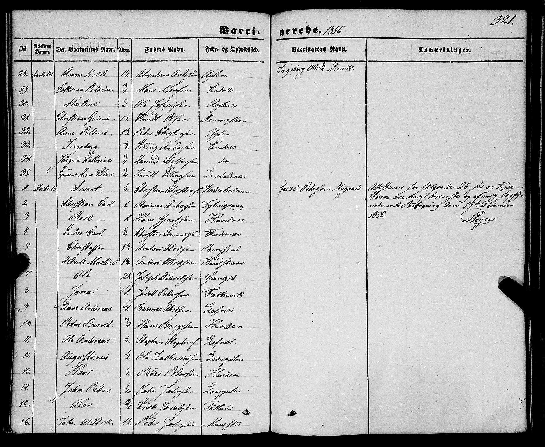 Davik sokneprestembete, AV/SAB-A-79701/H/Haa/Haaa/L0005: Parish register (official) no. A 5, 1850-1866, p. 321