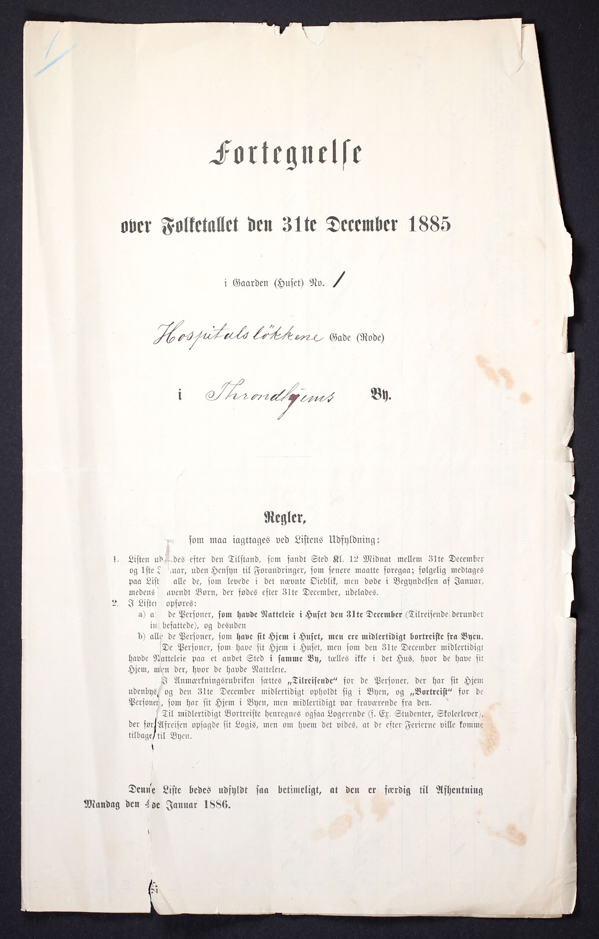 SAT, 1885 census for 1601 Trondheim, 1885, p. 548