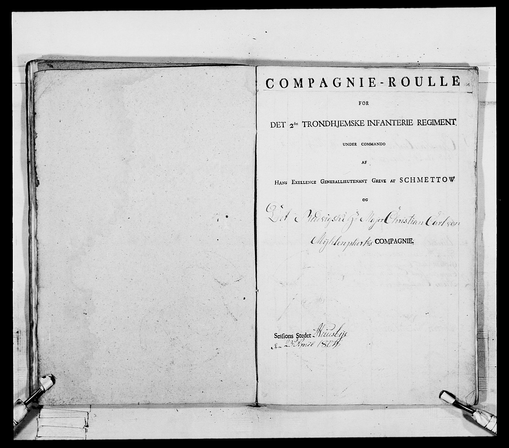 Generalitets- og kommissariatskollegiet, Det kongelige norske kommissariatskollegium, AV/RA-EA-5420/E/Eh/L0081: 2. Trondheimske nasjonale infanteriregiment, 1801-1804, p. 299