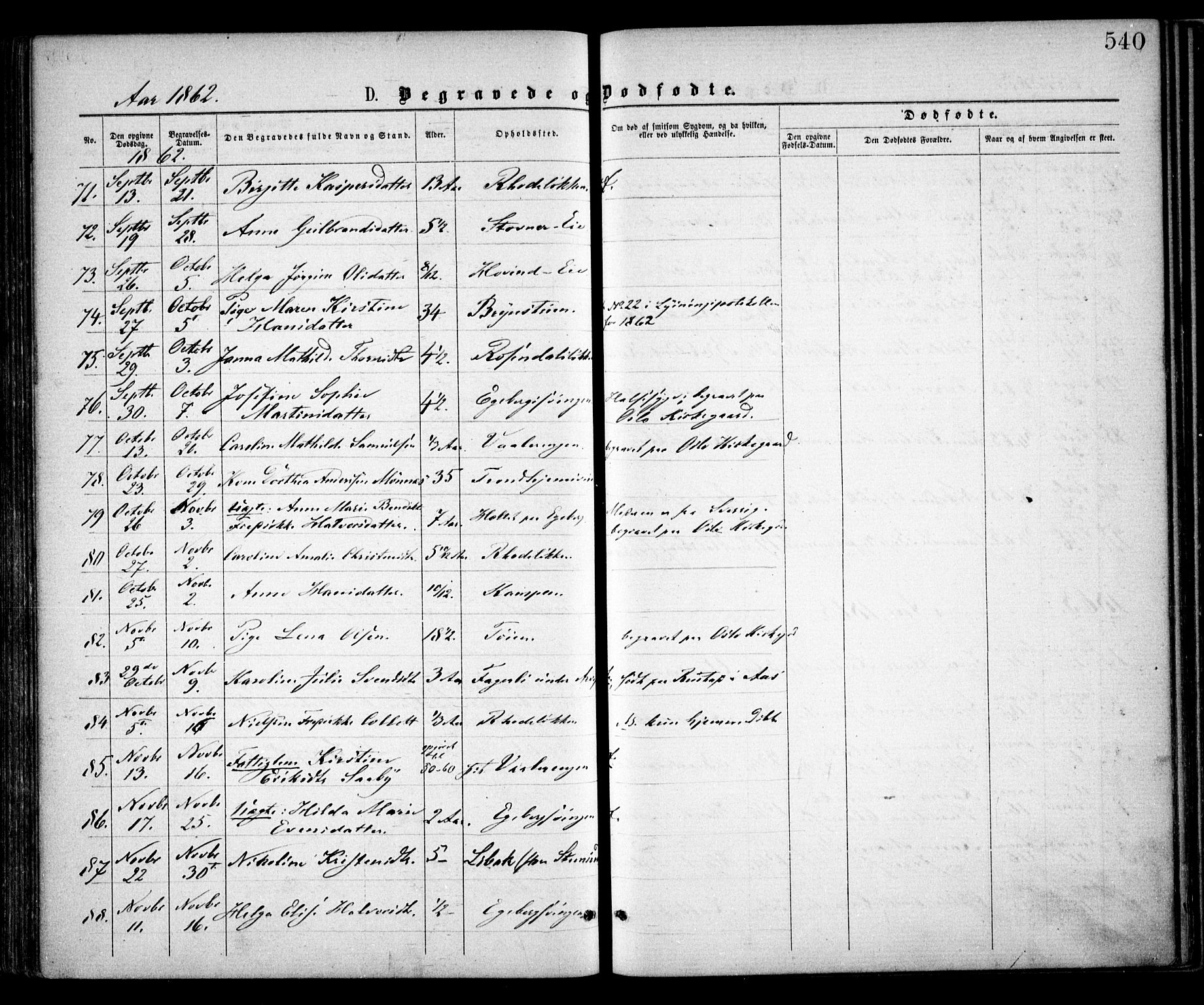 Østre Aker prestekontor Kirkebøker, SAO/A-10840/F/Fa/L0001: Parish register (official) no. I 1, 1861-1869, p. 540