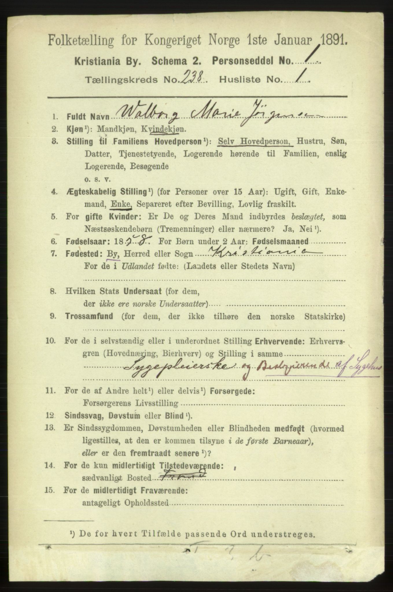 RA, 1891 census for 0301 Kristiania, 1891, p. 144798