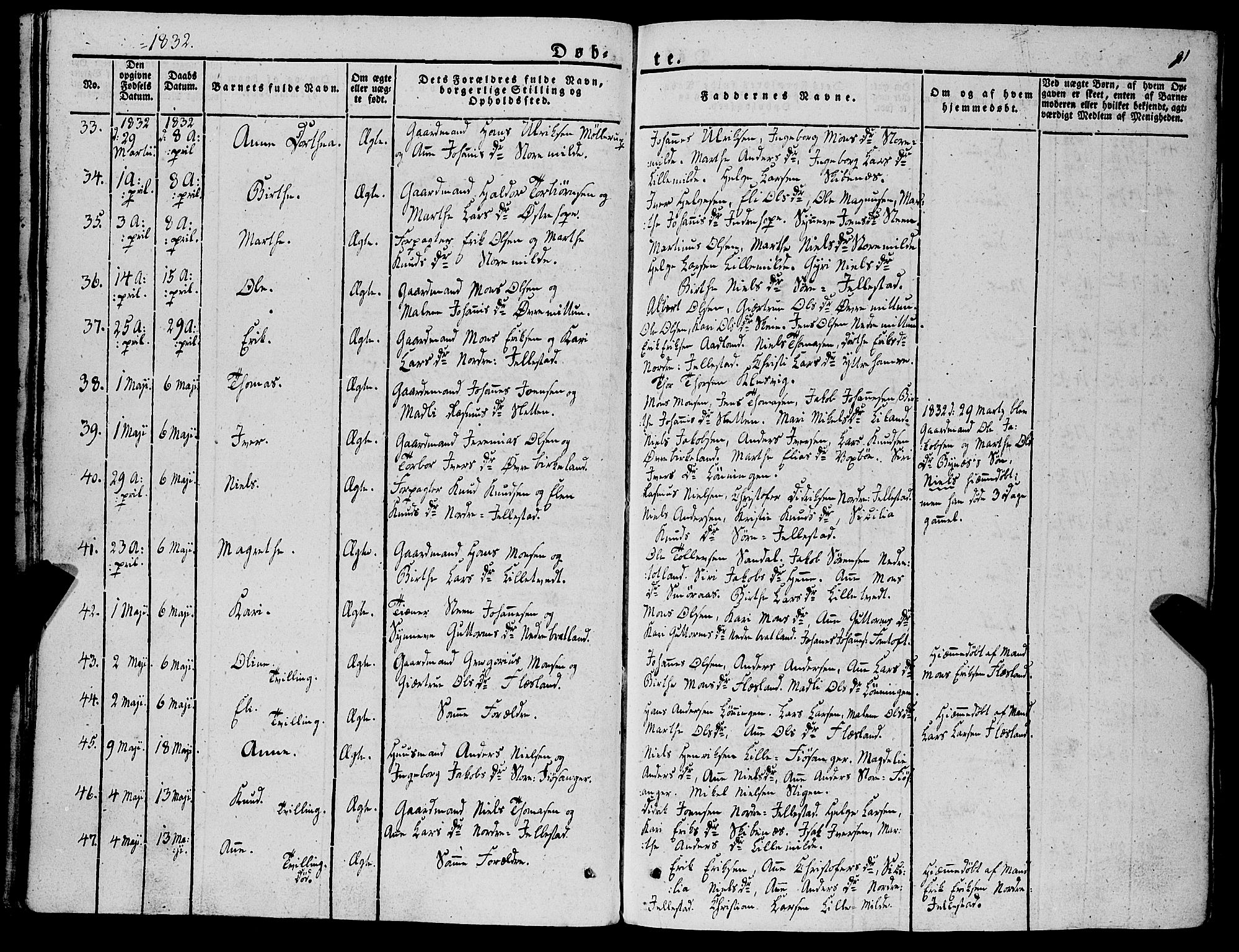 Fana Sokneprestembete, AV/SAB-A-75101/H/Haa/Haaa/L0008: Parish register (official) no. A 8, 1829-1851, p. 21