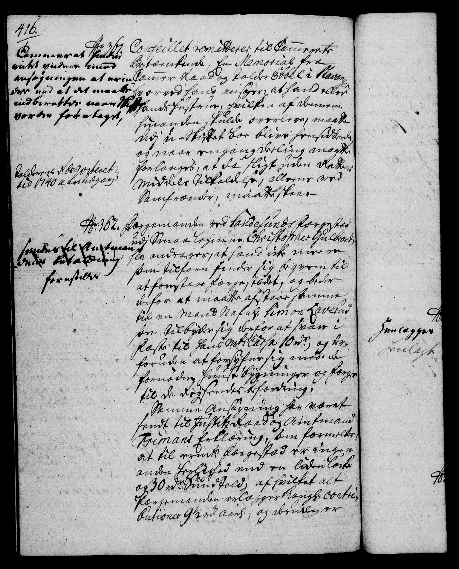 Rentekammeret, Kammerkanselliet, RA/EA-3111/G/Gh/Gha/L0023: Norsk ekstraktmemorialprotokoll (merket RK 53.68), 1741-1742, p. 416