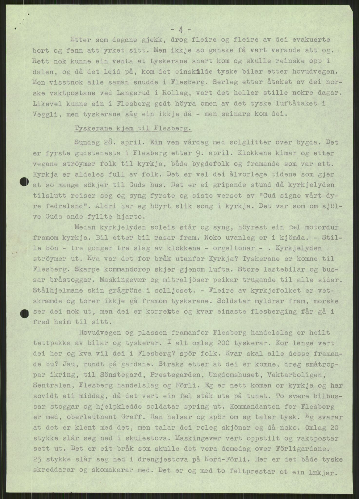 Forsvaret, Forsvarets krigshistoriske avdeling, AV/RA-RAFA-2017/Y/Ya/L0014: II-C-11-31 - Fylkesmenn.  Rapporter om krigsbegivenhetene 1940., 1940, p. 316