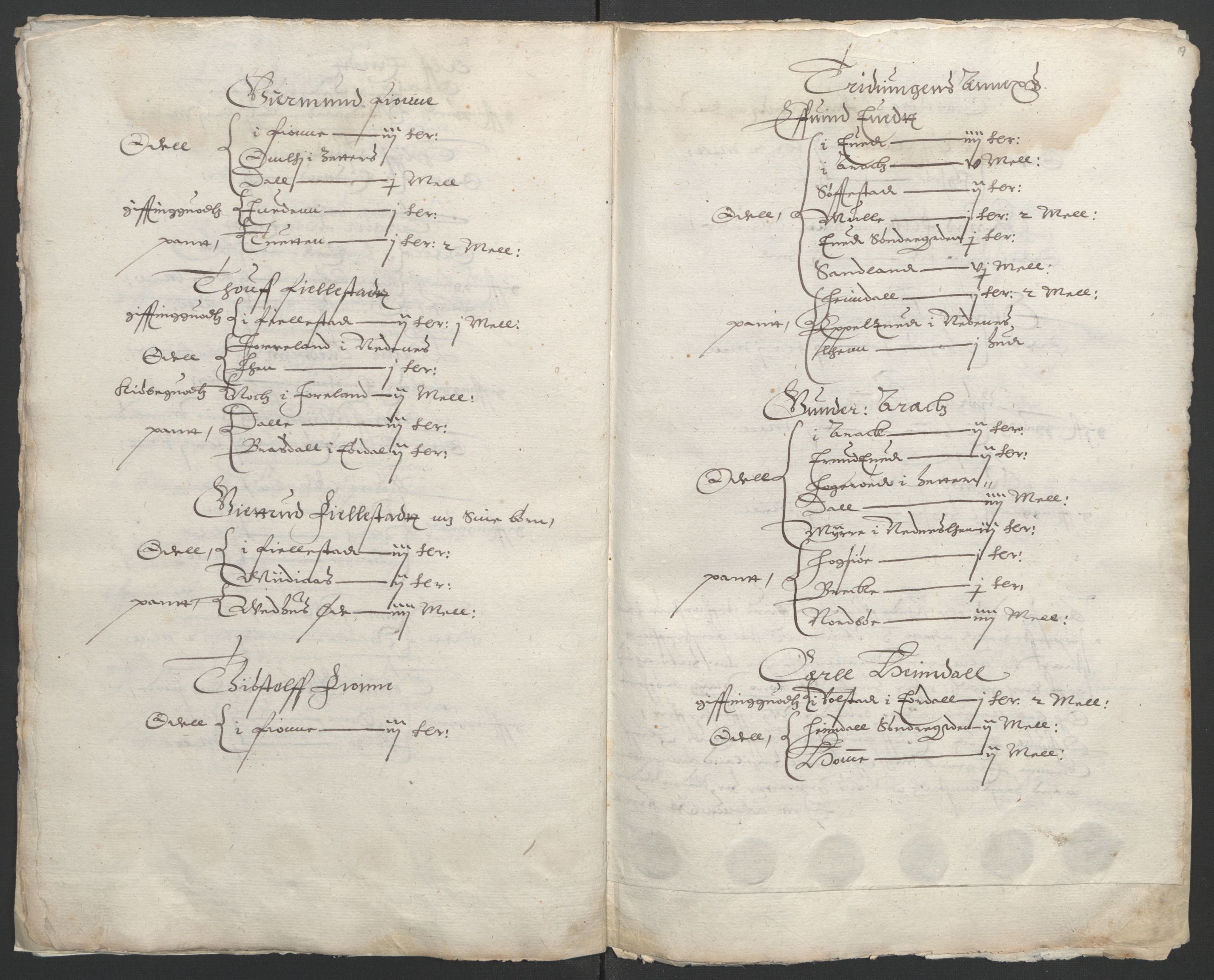 Stattholderembetet 1572-1771, AV/RA-EA-2870/Ek/L0009/0002: Jordebøker til utlikning av rosstjeneste 1624-1626: / Odelsjordebøker for Bratsberg len, 1624, p. 97